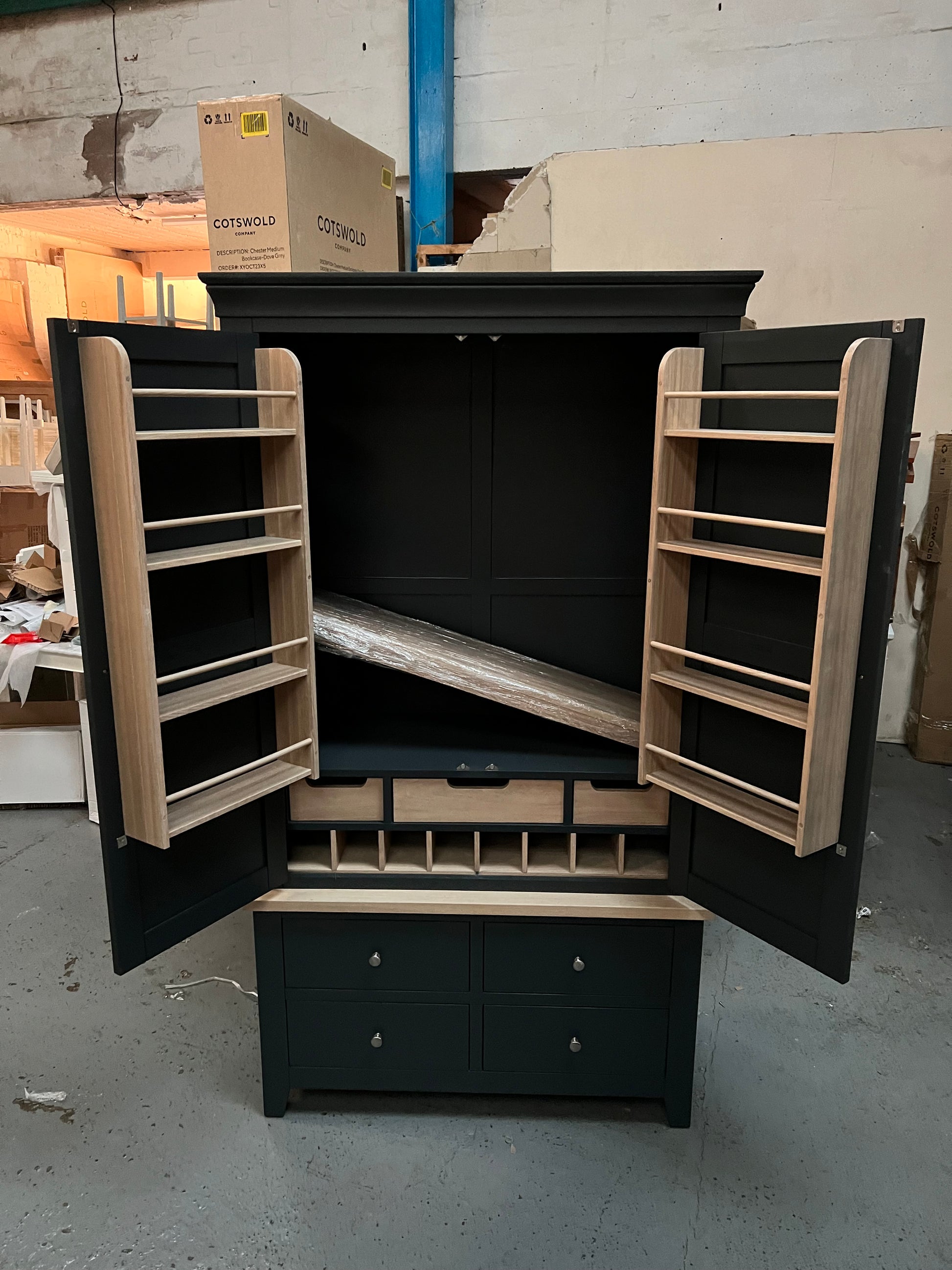 Chester Charcoal double Larder furniture delivered