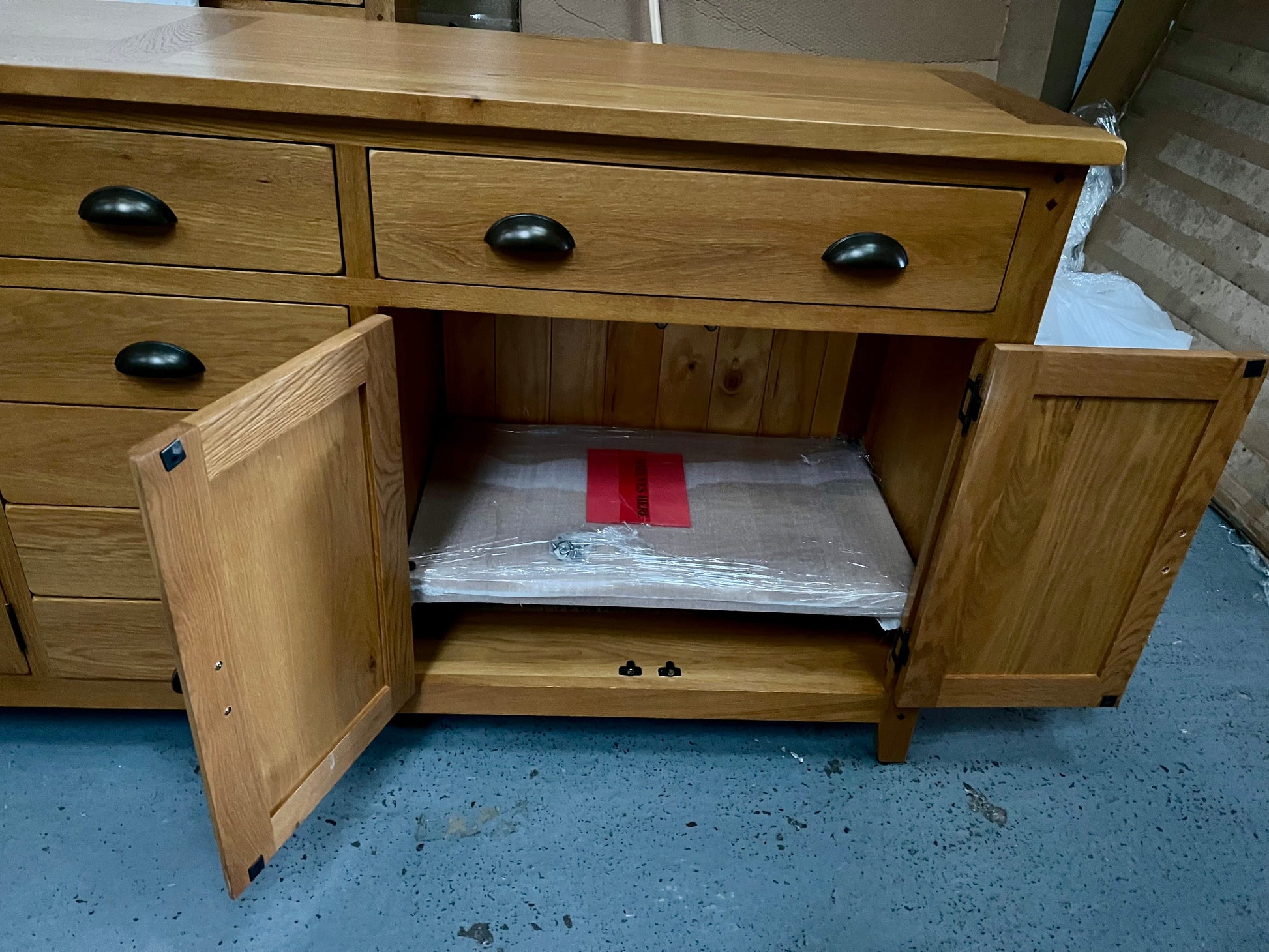 Oakland Rustic Oak New Grand Sideboard Quality Furniture Clearance Ltd