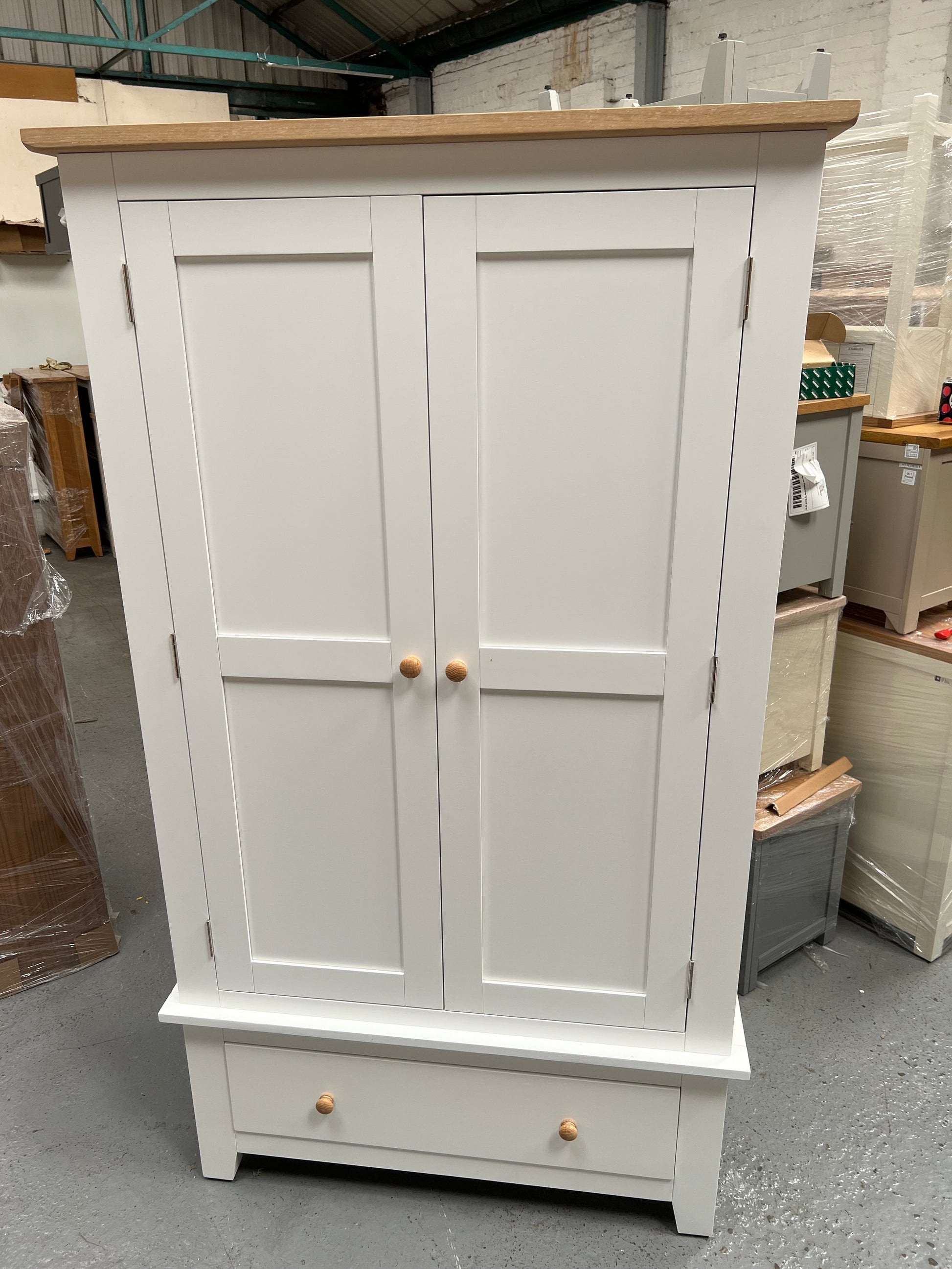 Chester Pure White Double Wardrobe furniture delivered
