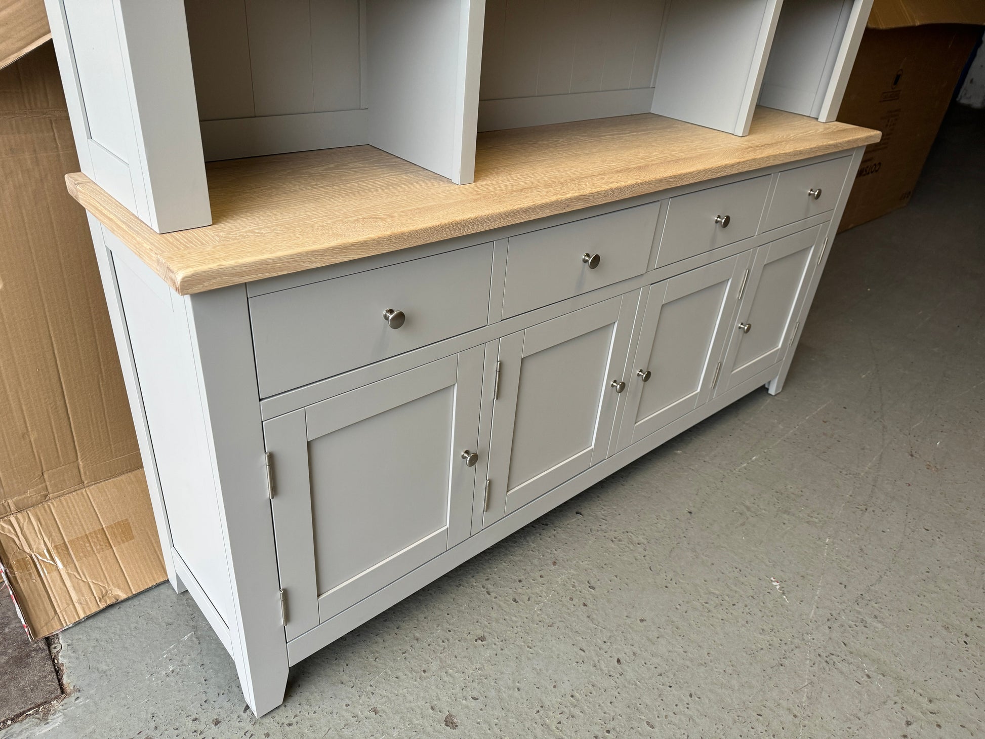Chester Dove Grey Grand Dresser furniture delivered