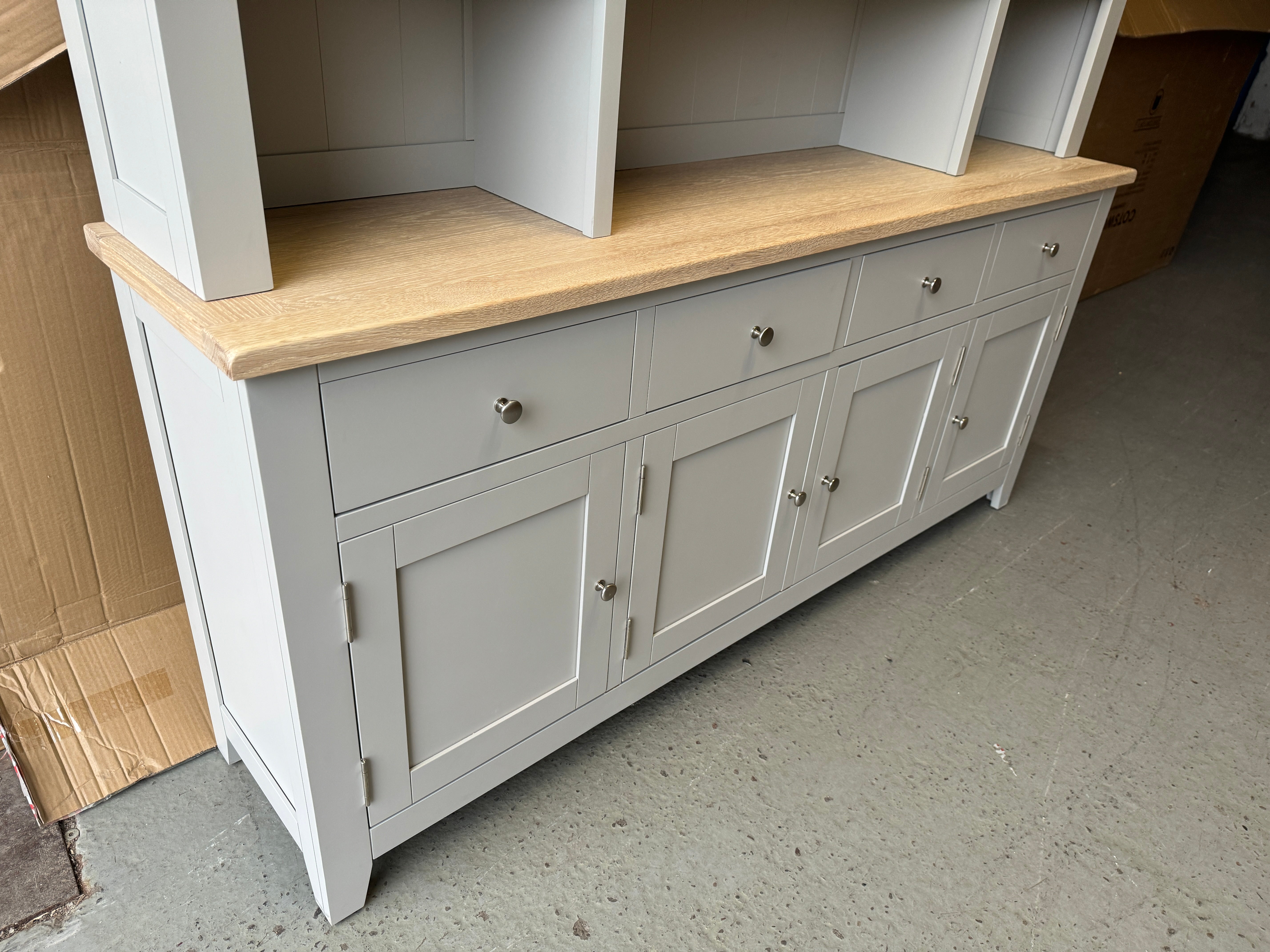 Chester Dove Grey Grand Dresser furniture delivered