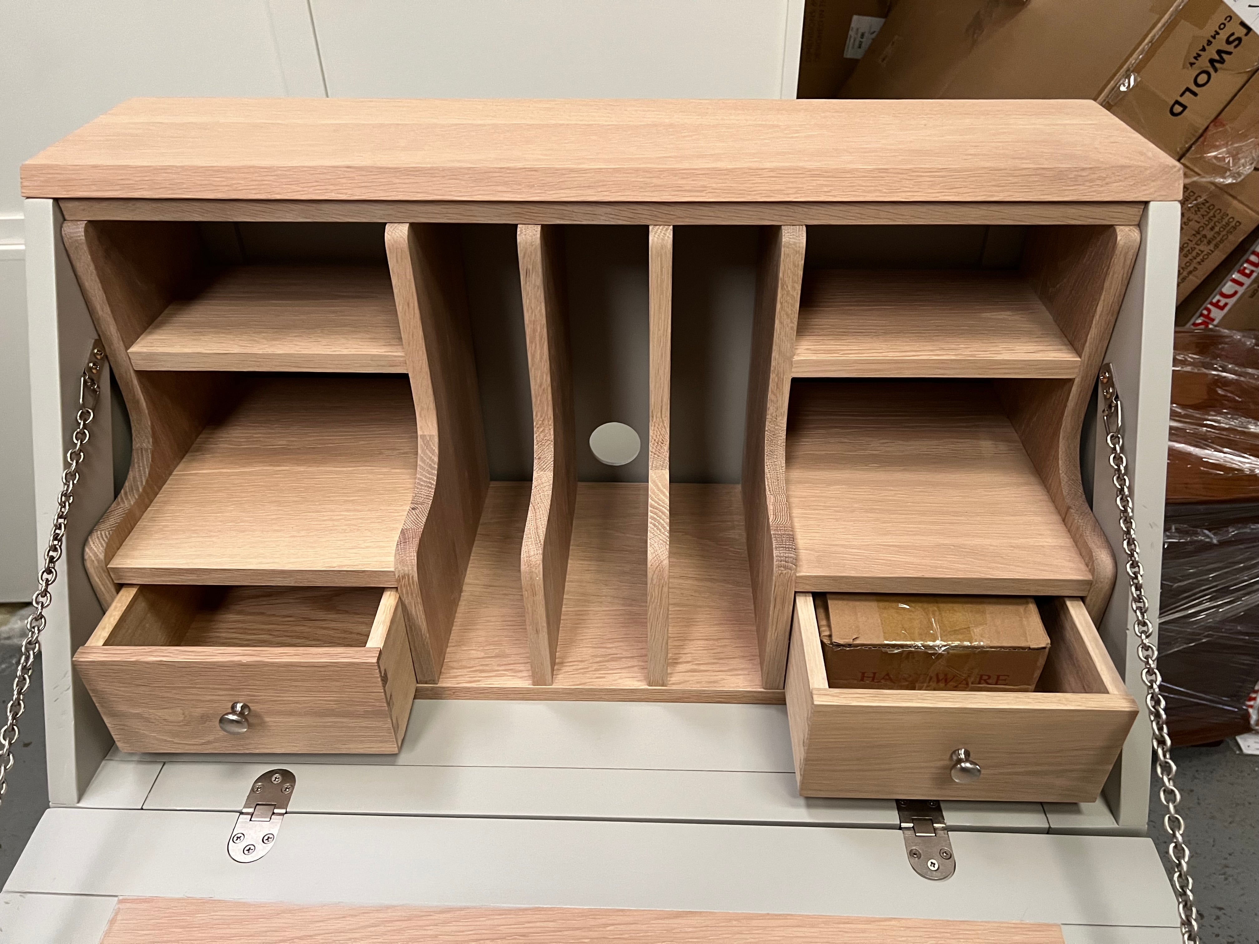 CHESTER DOVE GREY Writing Bureau Quality Furniture Clearance Ltd