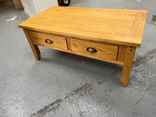 Load image into Gallery viewer, Oakland Rustic Oak Coffee Table with Drawers furniture delivered
