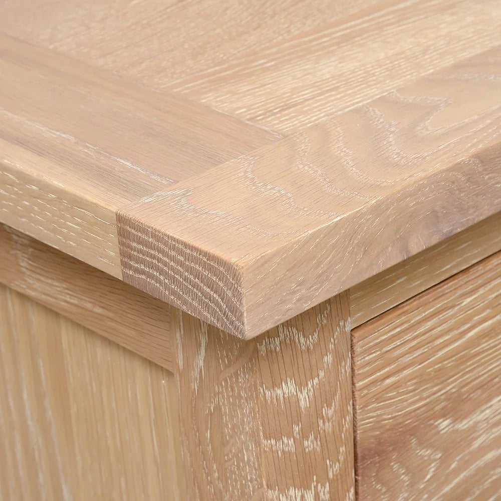 INGLESHAM WHITEWASH OAK 5 Drawer Chest Quality Furniture Clearance Ltd