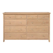 INGLESHAM WHITEWASH OAK 10 Drawer Chest Quality Furniture Clearance Ltd