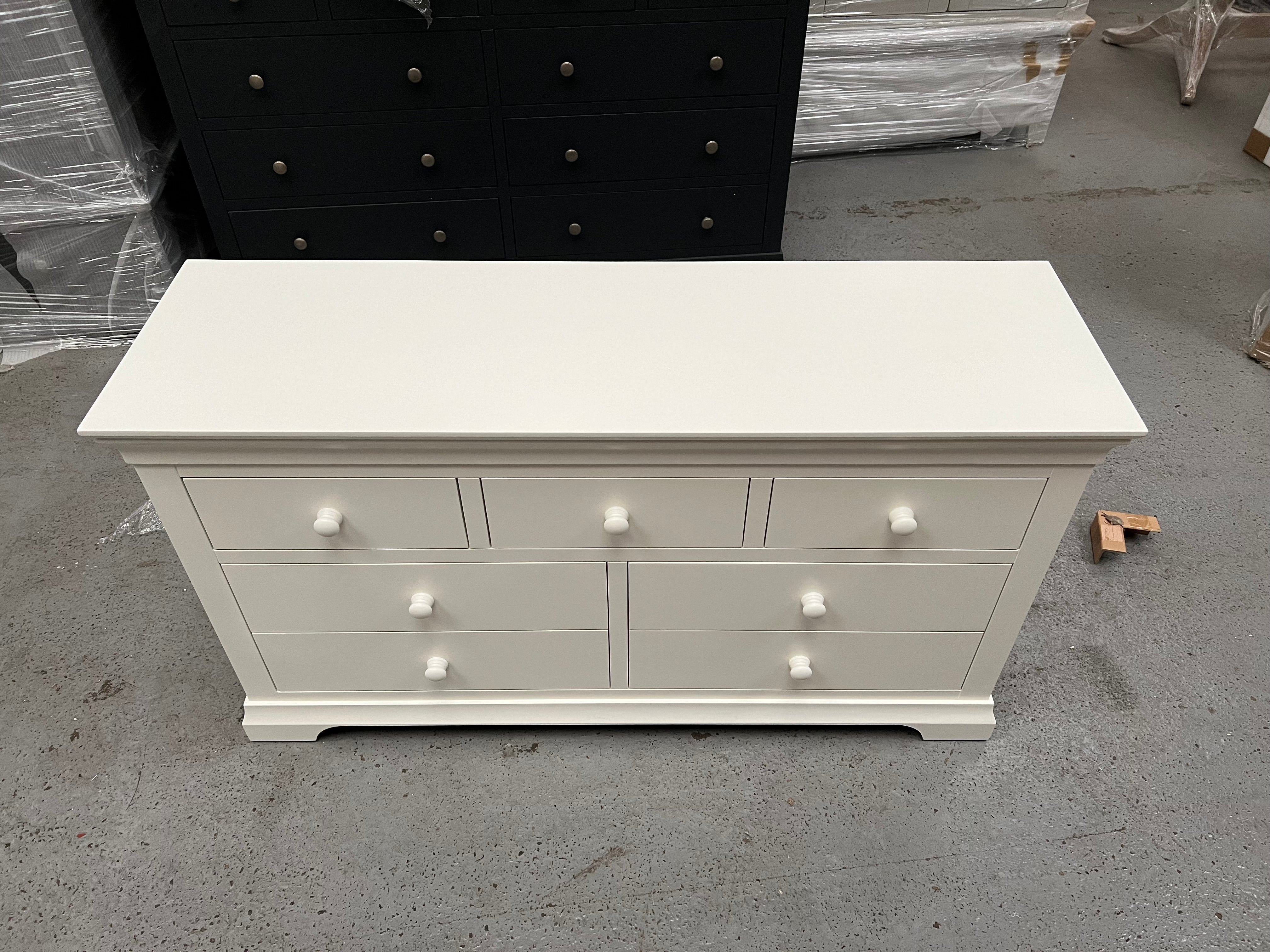Chantilly Warm White 3 over 4 Drawer Chest furniture delivered