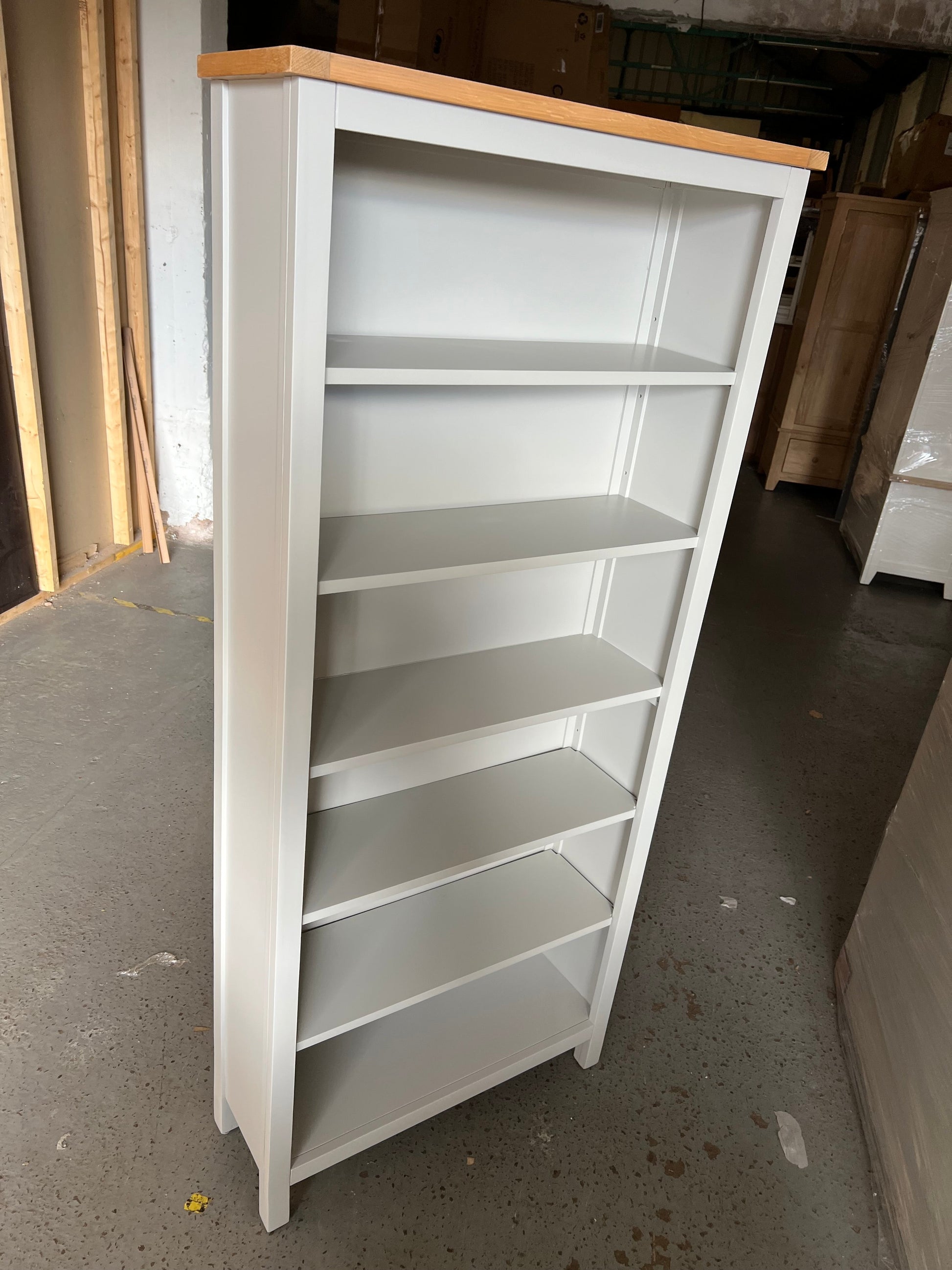 SIMPLY COTSWOLD PEBBLE GREY Large Bookcase Quality Furniture Clearance Ltd