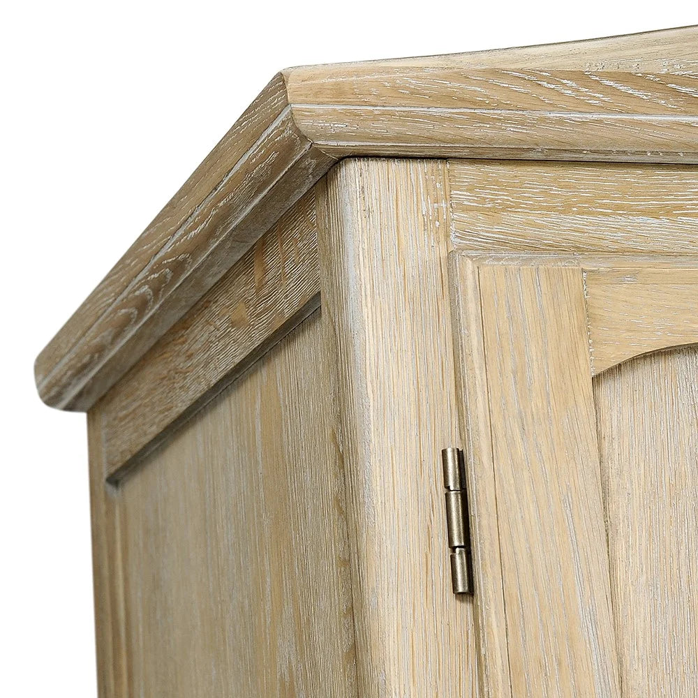 CAMILLE LIMEWASH OAK Double Wardrobe Quality Furniture Clearance Ltd