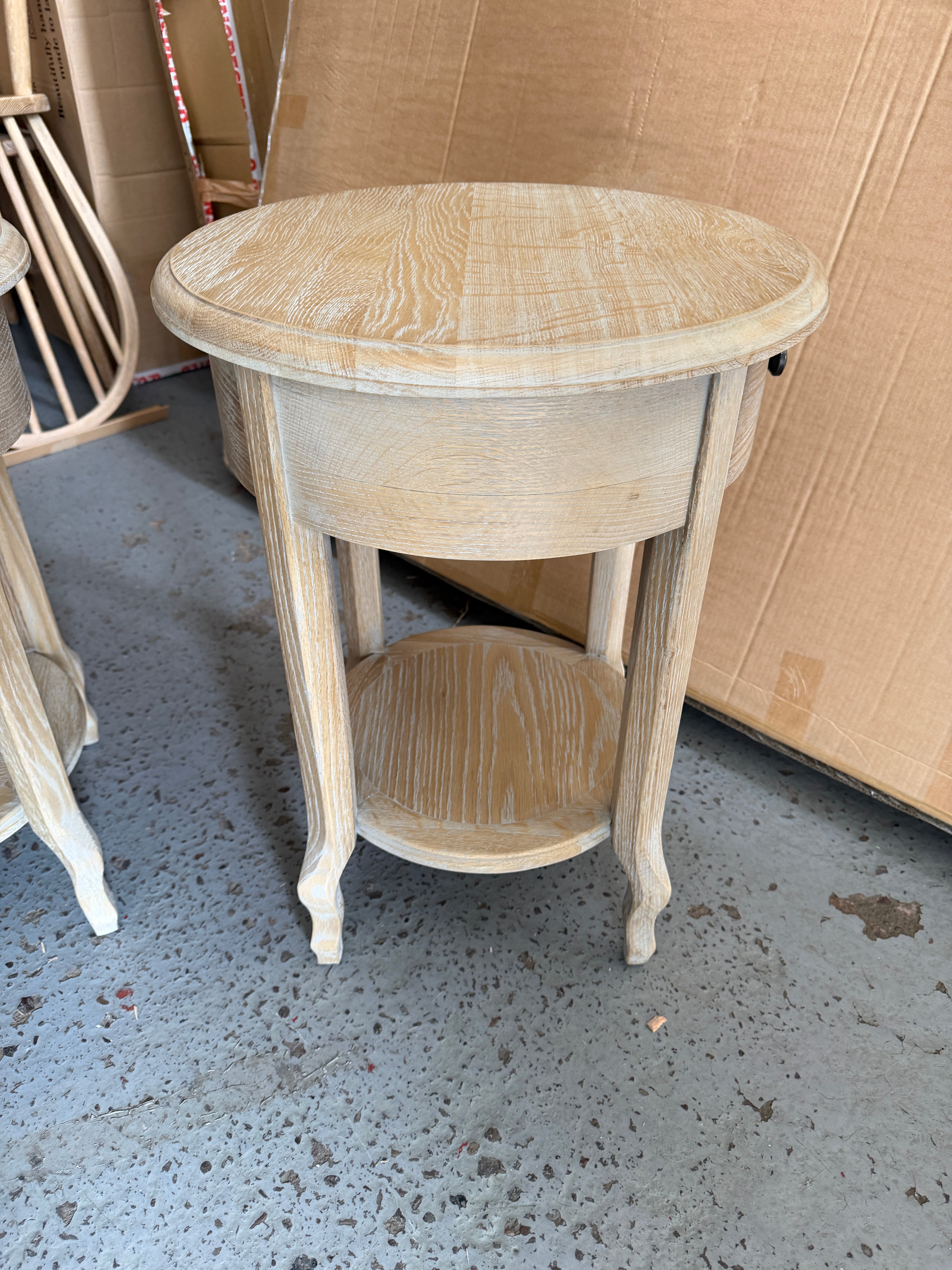 CAMILLE LIMEWASH OAK
1 Drawer Bedside Table (set of 2) Quality Furniture Clearance Ltd