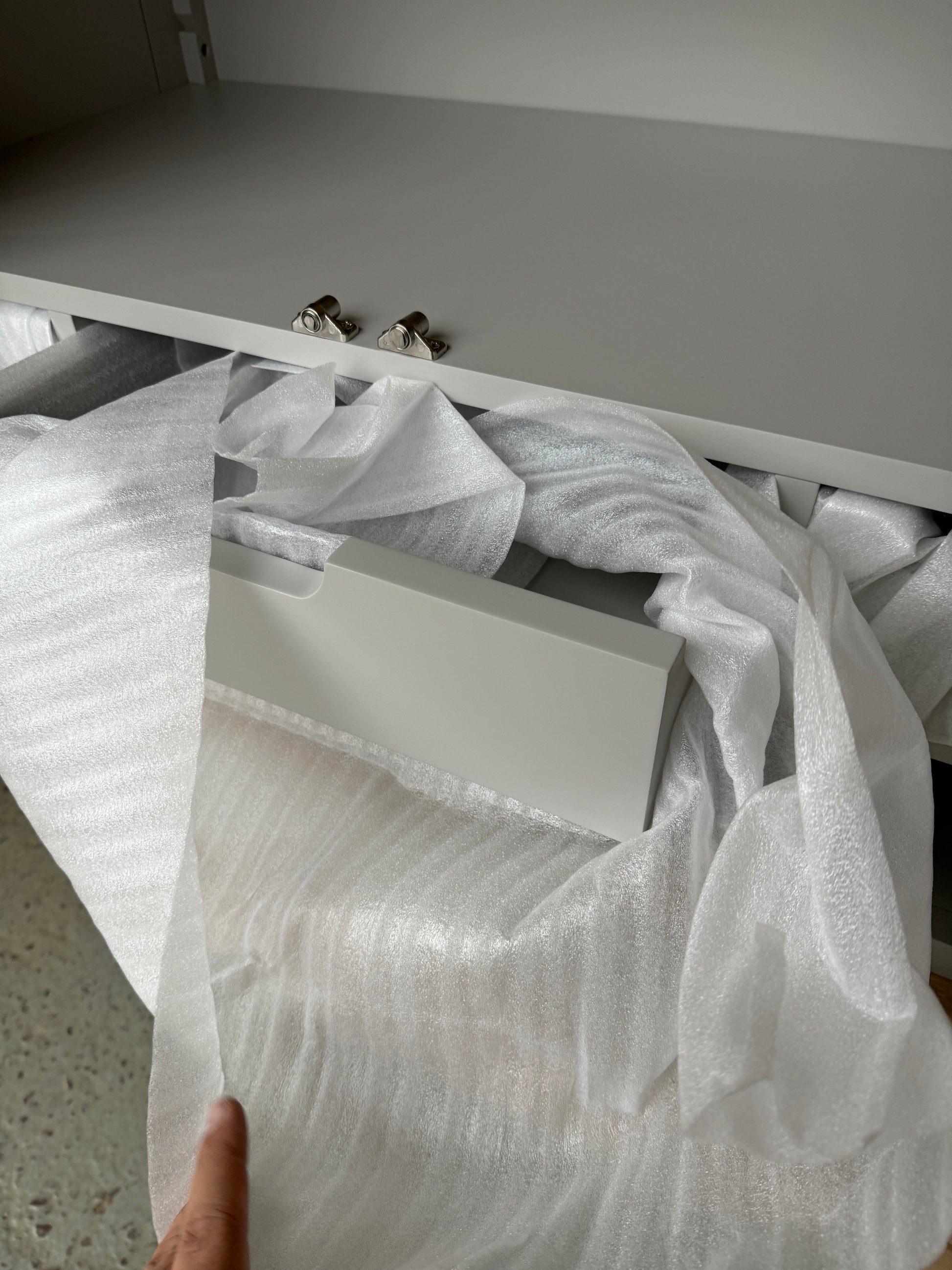 Chester Dove Grey Triple Larder Quality Furniture Clearance Ltd