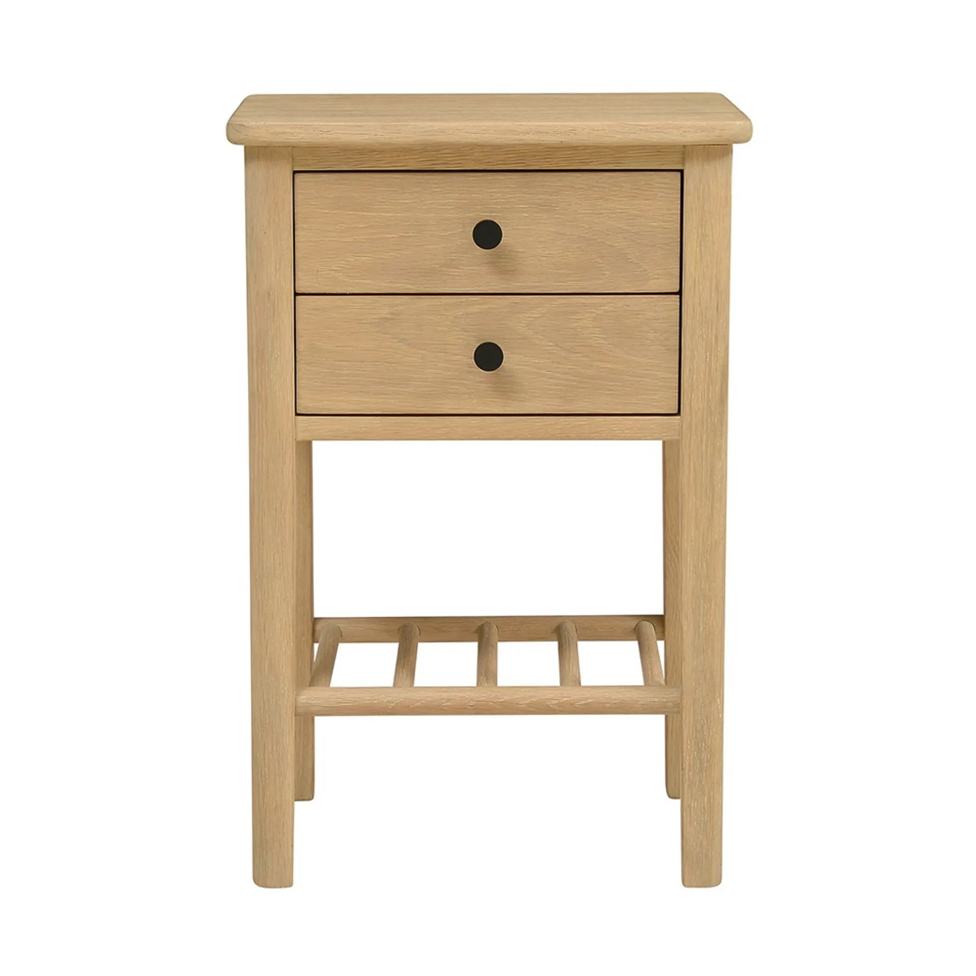 BERKELEY NORDIC OAK
2 Drawer Bedside Table Quality Furniture Clearance Ltd