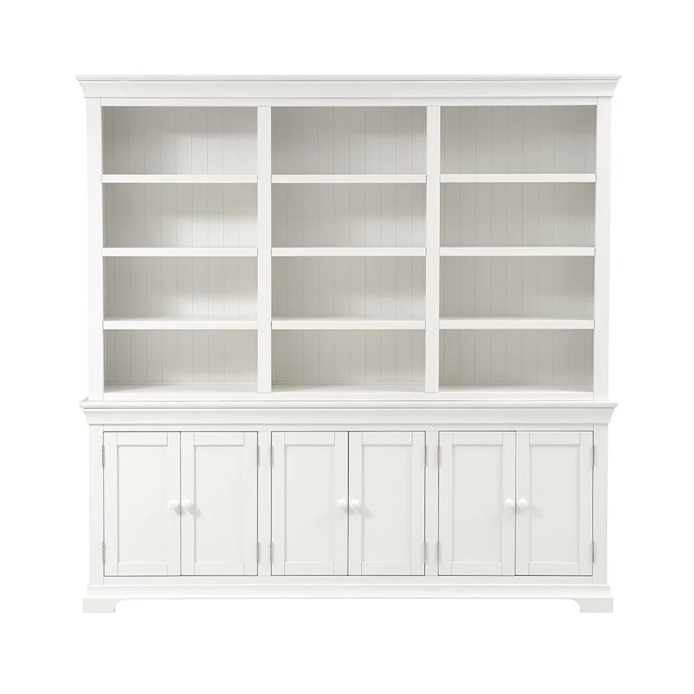 Chantilly Warm White Grand Bookcase Quality Furniture Clearance Ltd