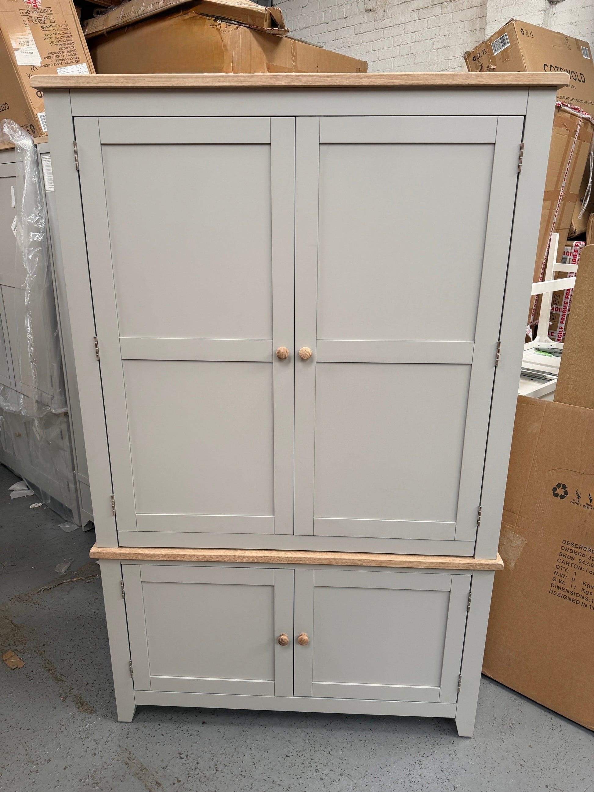 CHESTER DOVE GREY Hideaway Home Office Quality Furniture Clearance Ltd