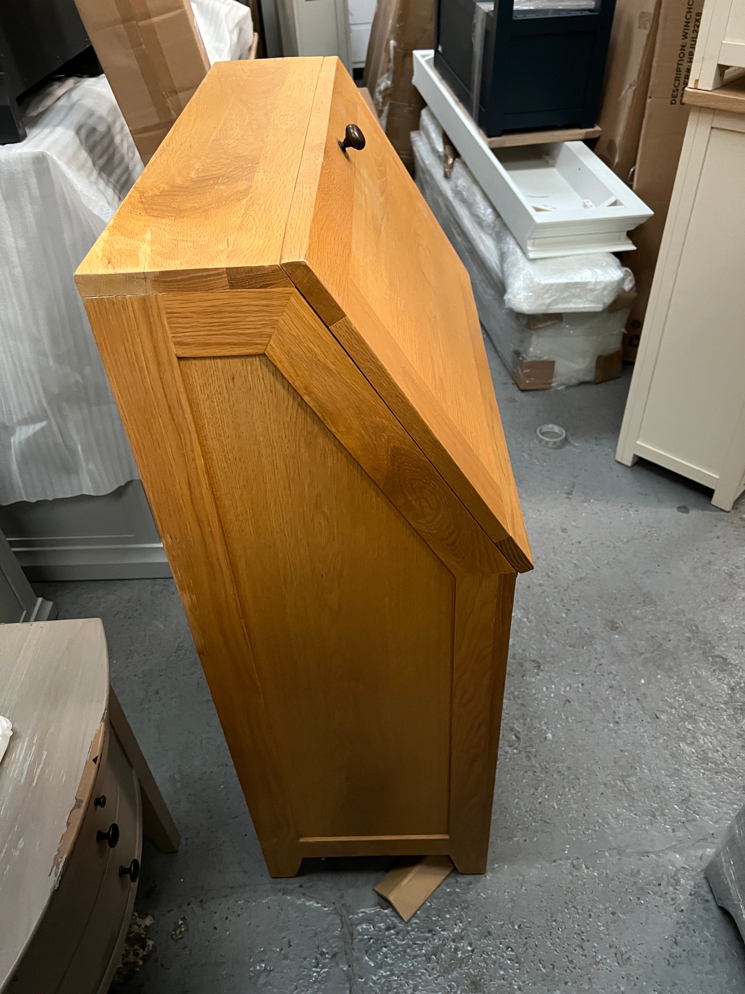 Oakland Rustic Oak Writing Bureau furniture delivered