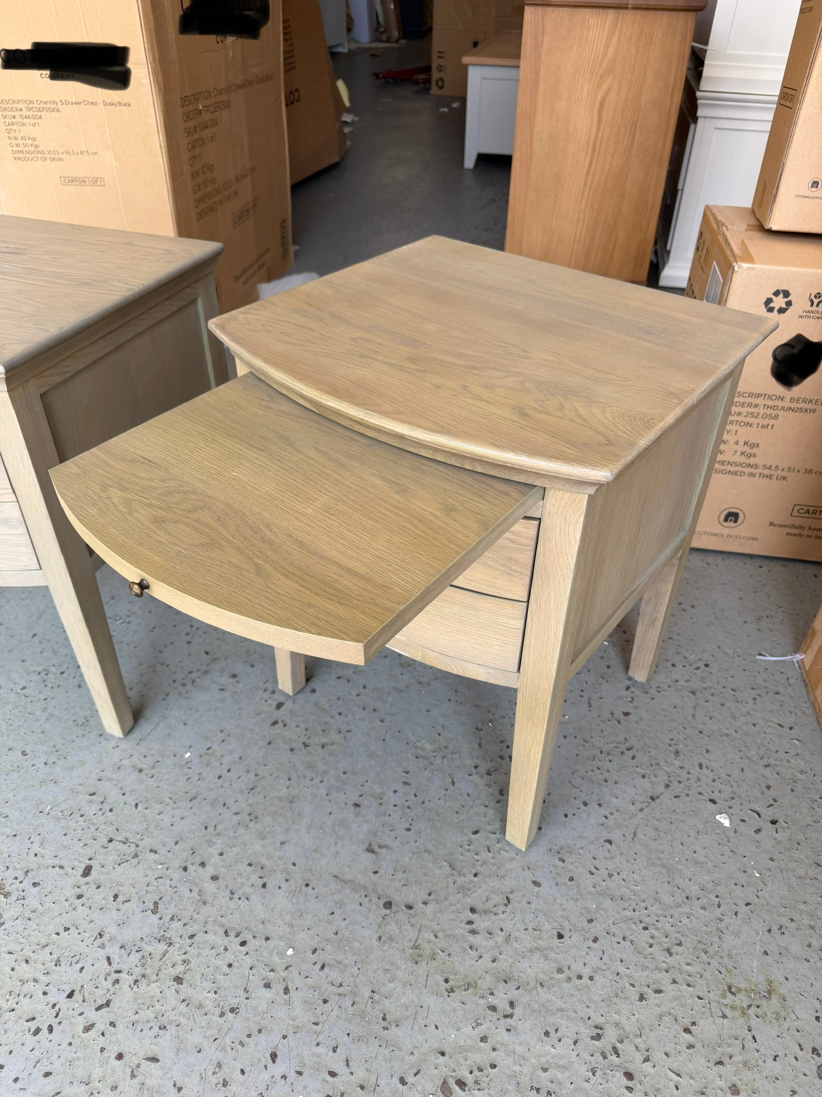 Set of 2 WINCHCOMBE SMOKED OAK 2 Drawer Bedside Tables Quality Furniture Clearance Ltd