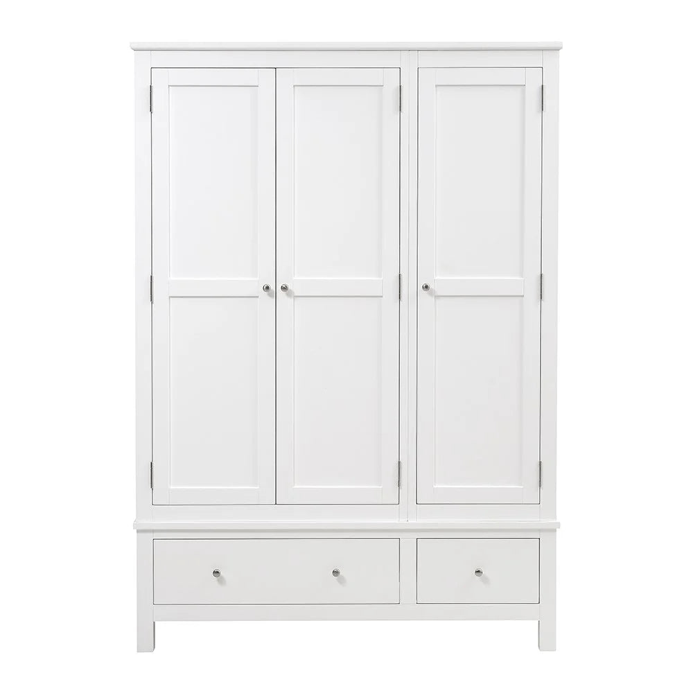 SIMPLY COTSWOLD PURE WHITE Triple Wardrobe Quality Furniture Clearance Ltd