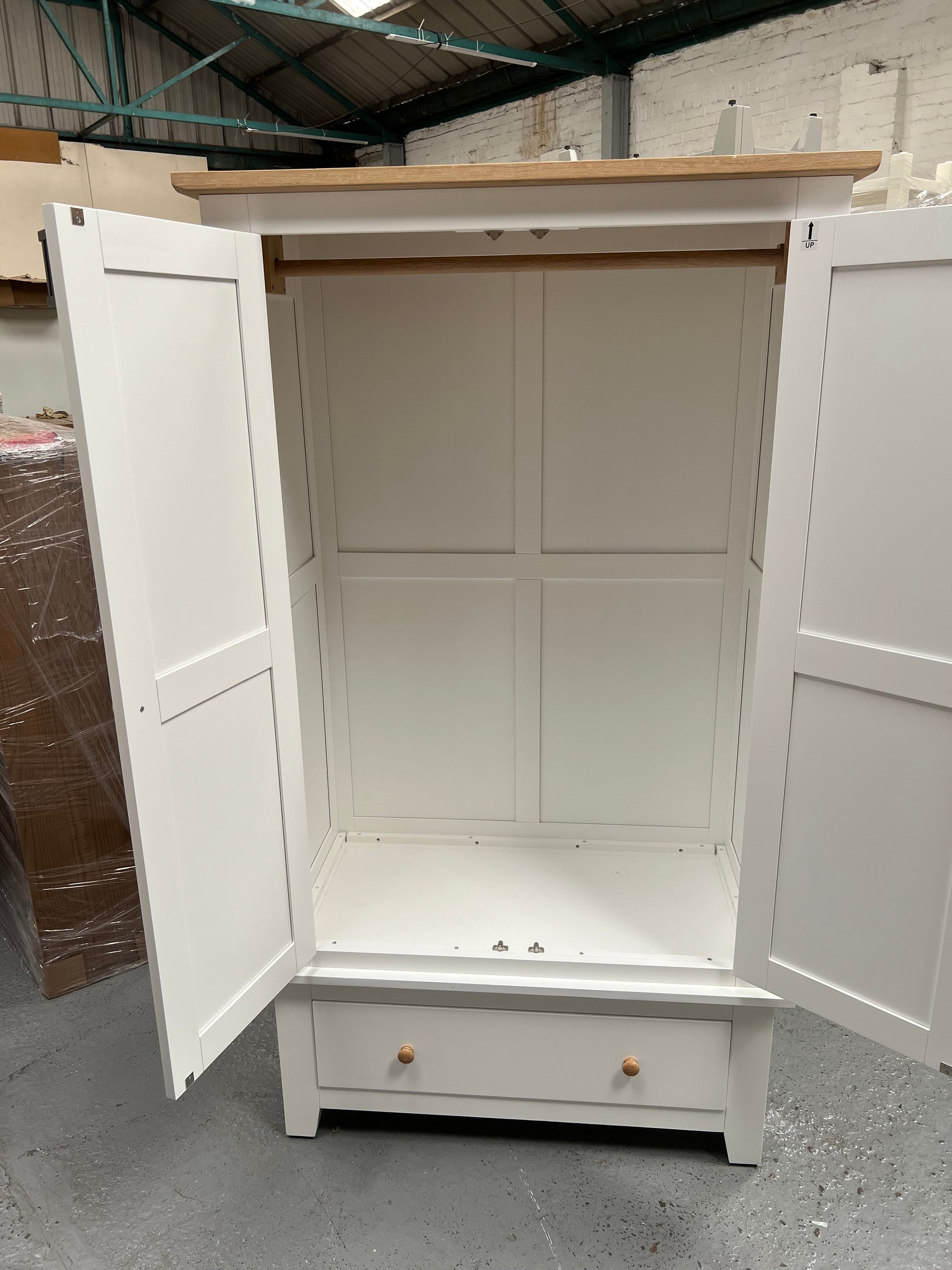 Chester Pure White Double Wardrobe furniture delivered