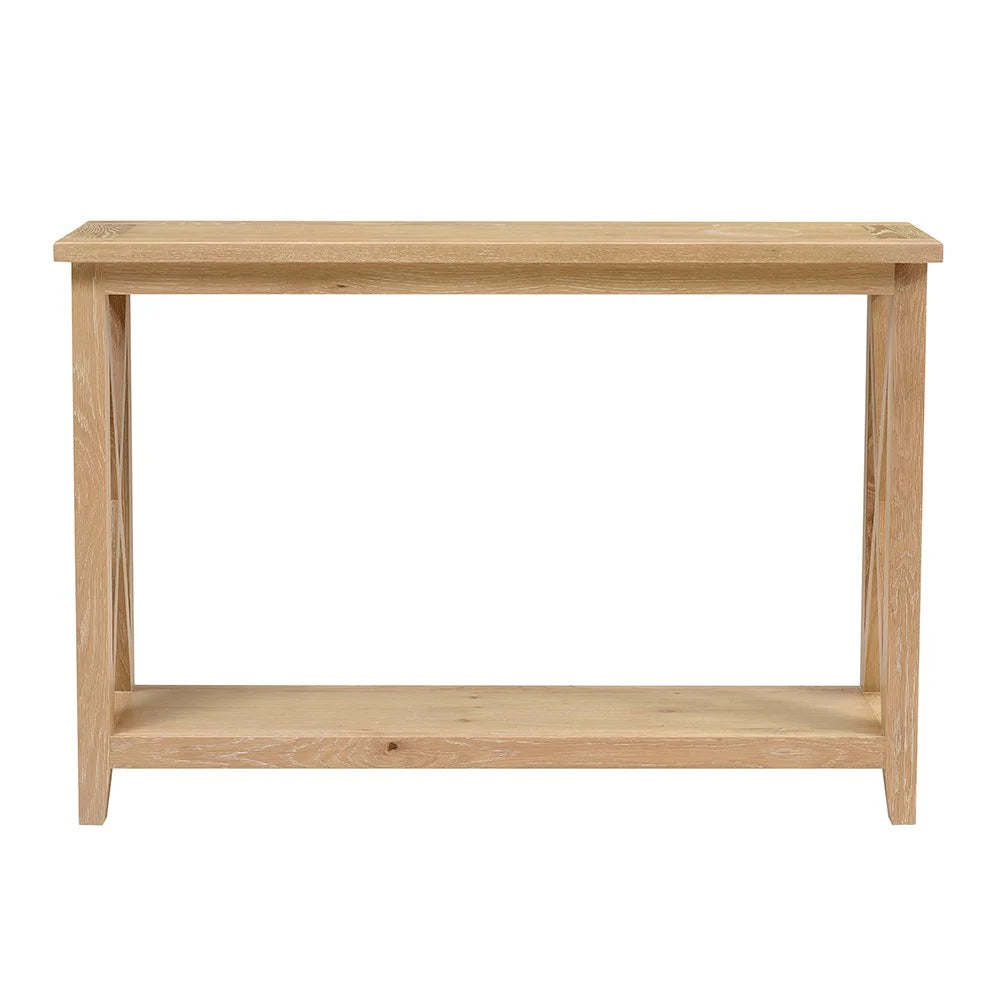 INGLESHAM WHITEWASH OAK Console Table Quality Furniture Clearance Ltd