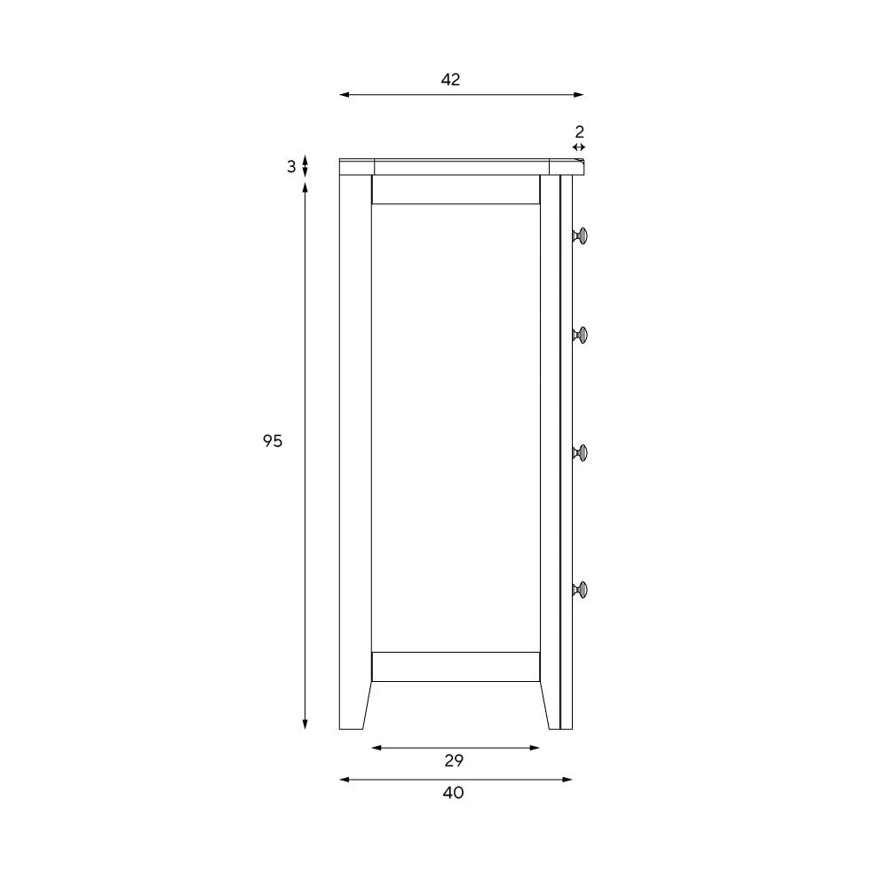 CHESTER CLASSIC CREAM
5 Drawer Chest Quality Furniture Clearance Ltd