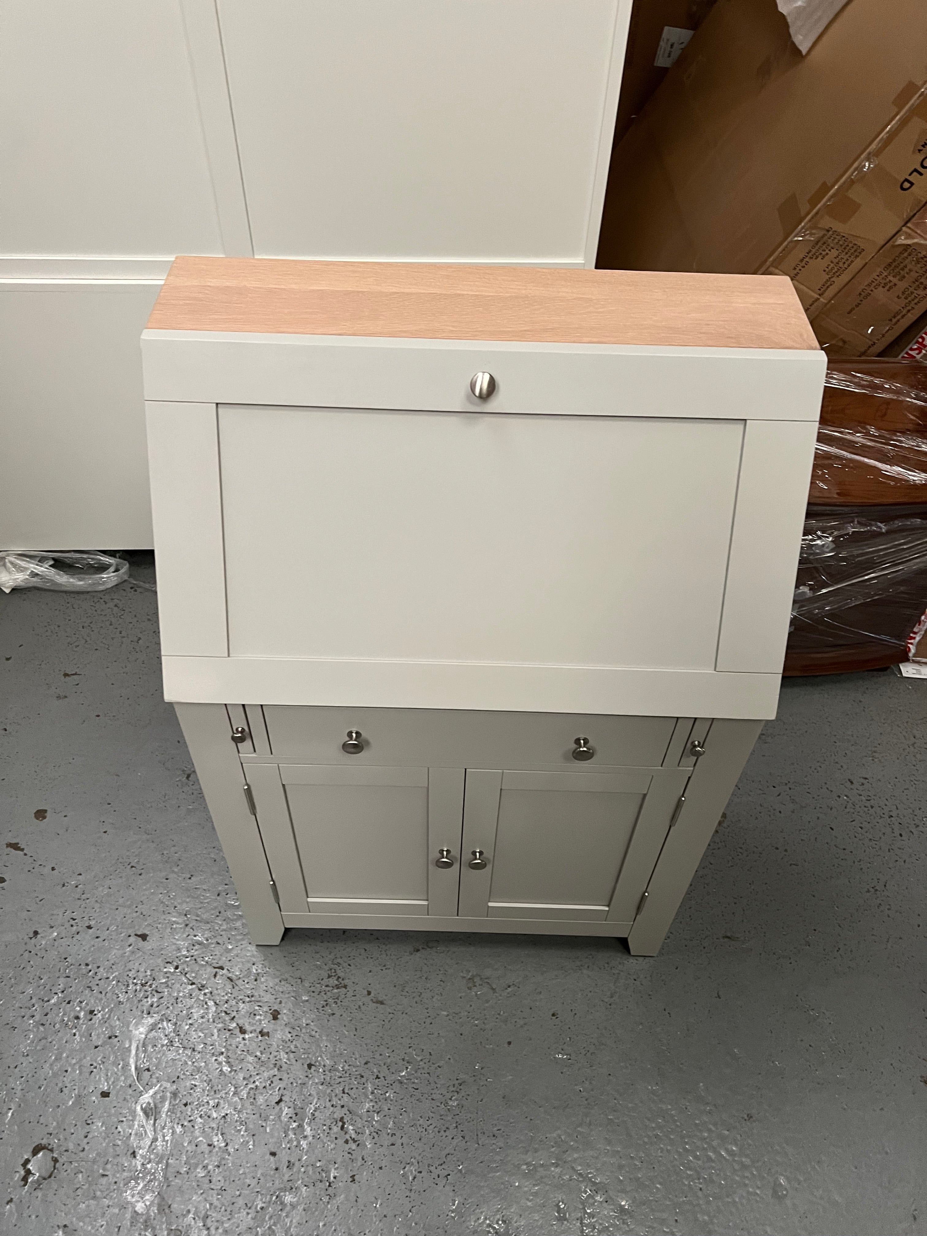 CHESTER DOVE GREY Writing Bureau Quality Furniture Clearance Ltd