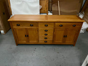 Oakland Rustic Oak New Grand Sideboard Quality Furniture Clearance Ltd