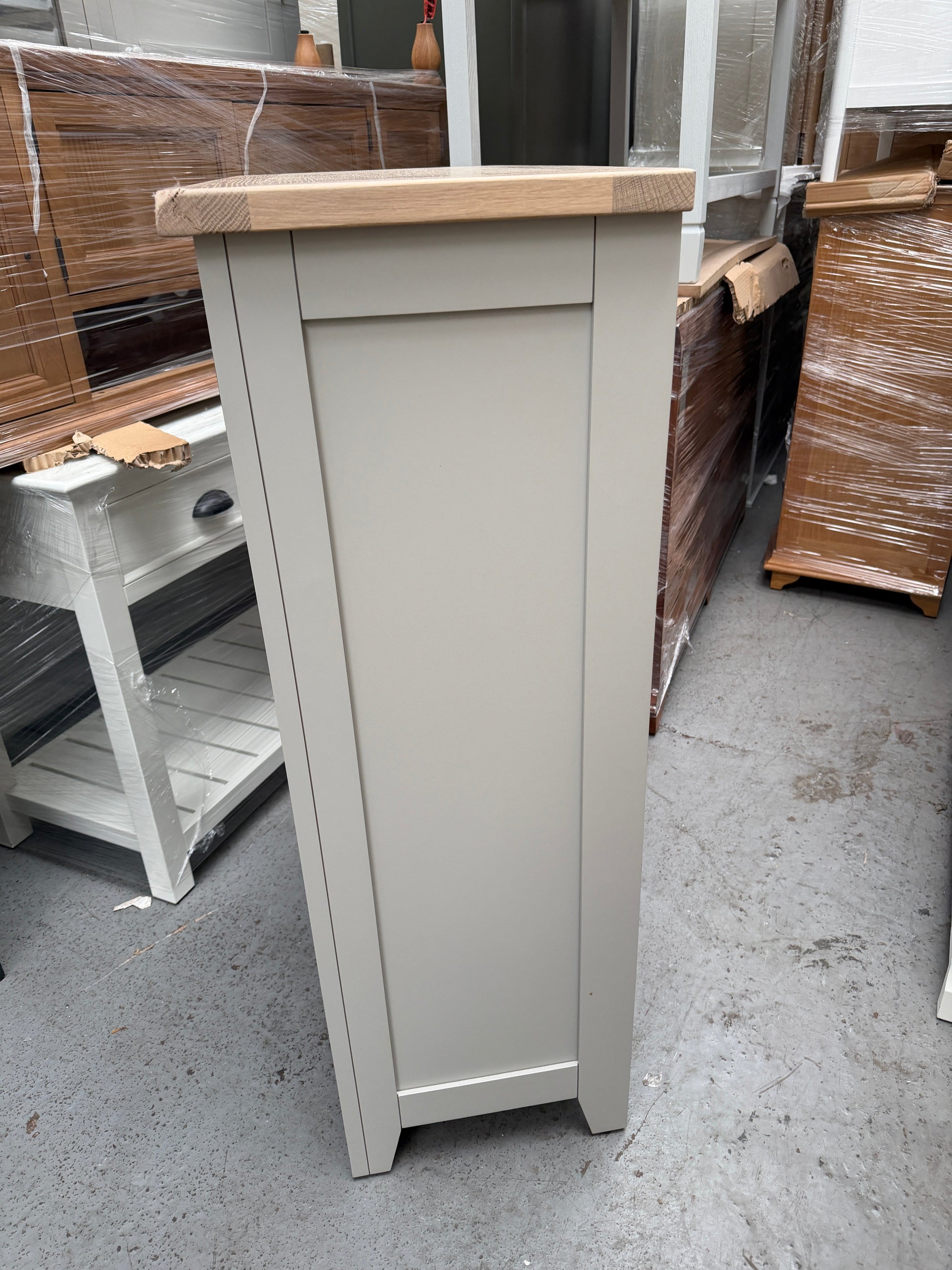 Chester Dove Grey Large Shoe Cupboard furniture delivered