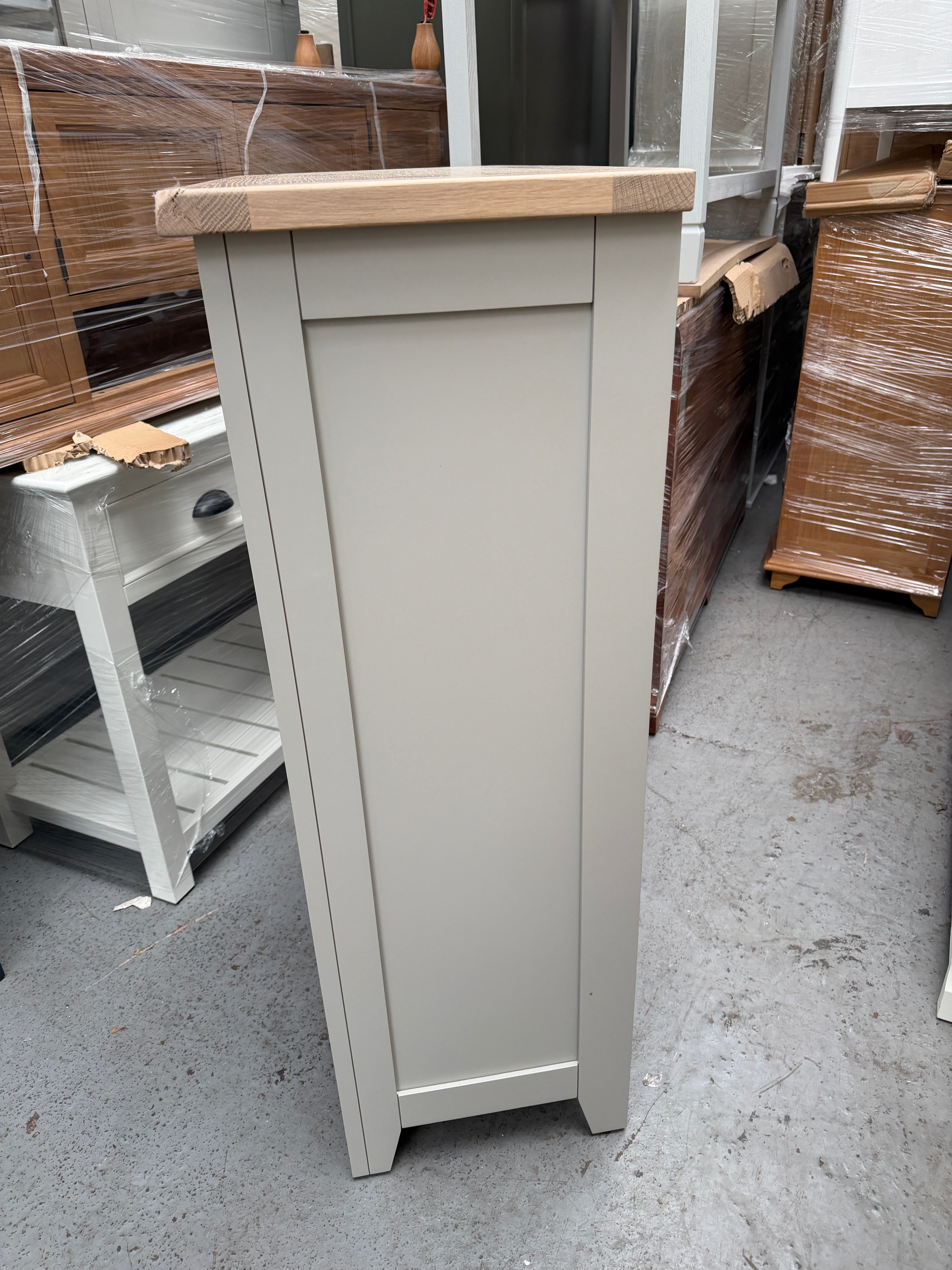 Chester Dove Grey Large Shoe Cupboard furniture delivered