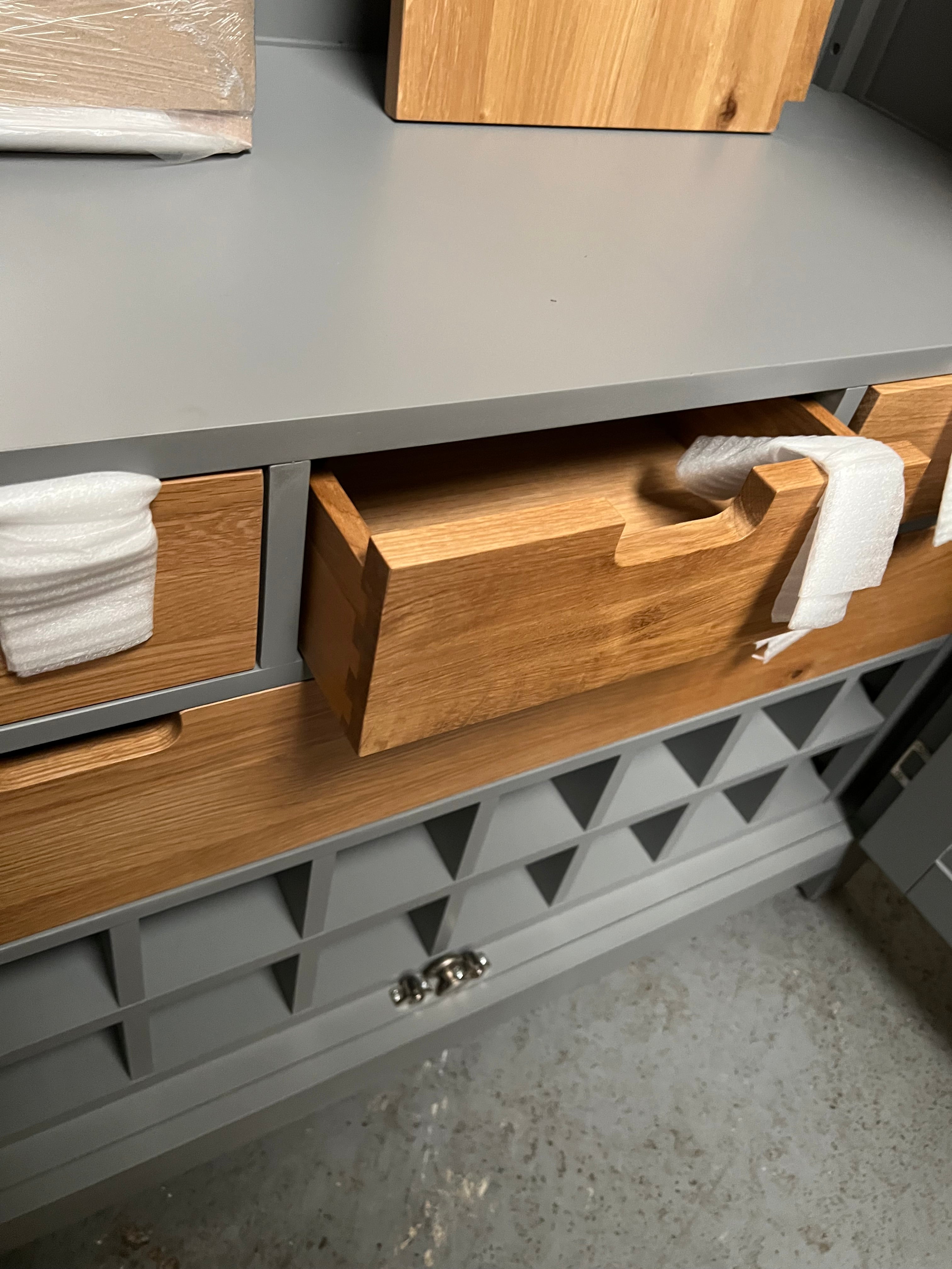 Sussex Storm Grey Double Larder. furniture delivered