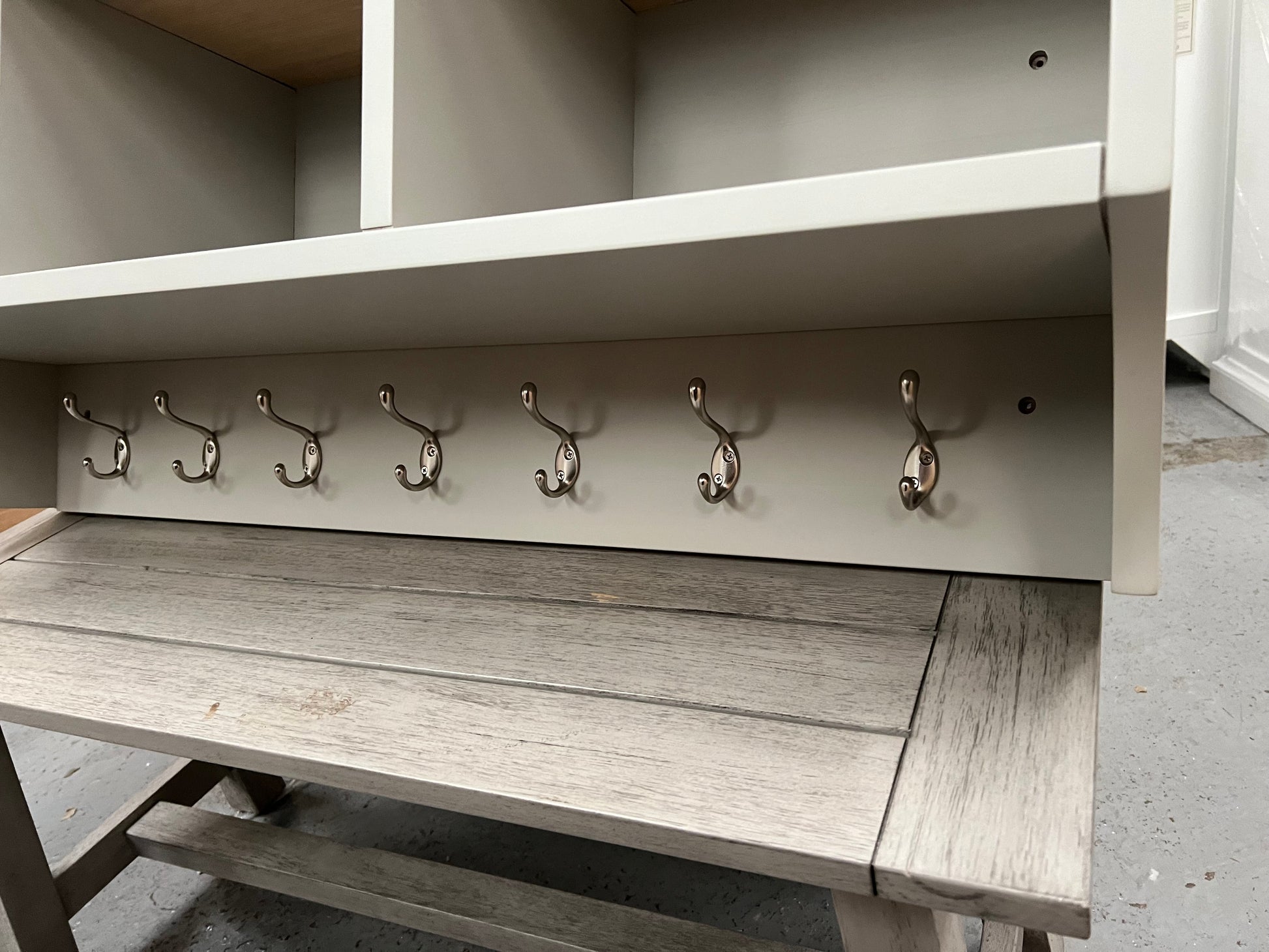 CHESTER DOVE GREY
Storage Shelf and Hooks Quality Furniture Clearance Ltd