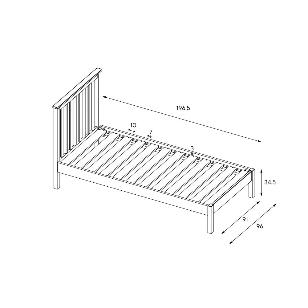 CHESTER DOVE GREY
Single Bed Quality Furniture Clearance Ltd