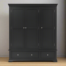 Load image into Gallery viewer, CHANTILLY DUSKY BLACK Triple Wardrobe Quality Furniture Clearance Ltd
