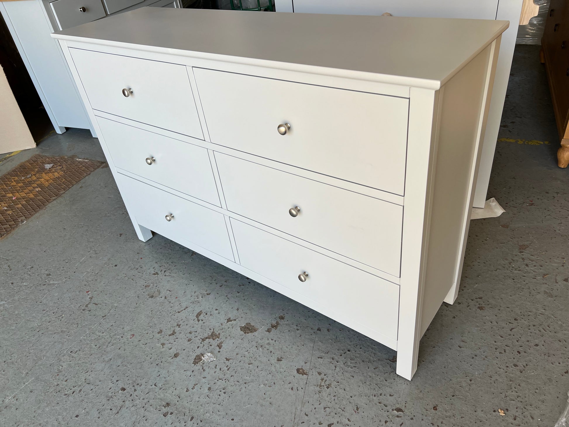 SIMPLY COTSWOLD DOVE GREY 6 Drawer Chest Quality Furniture Clearance Ltd