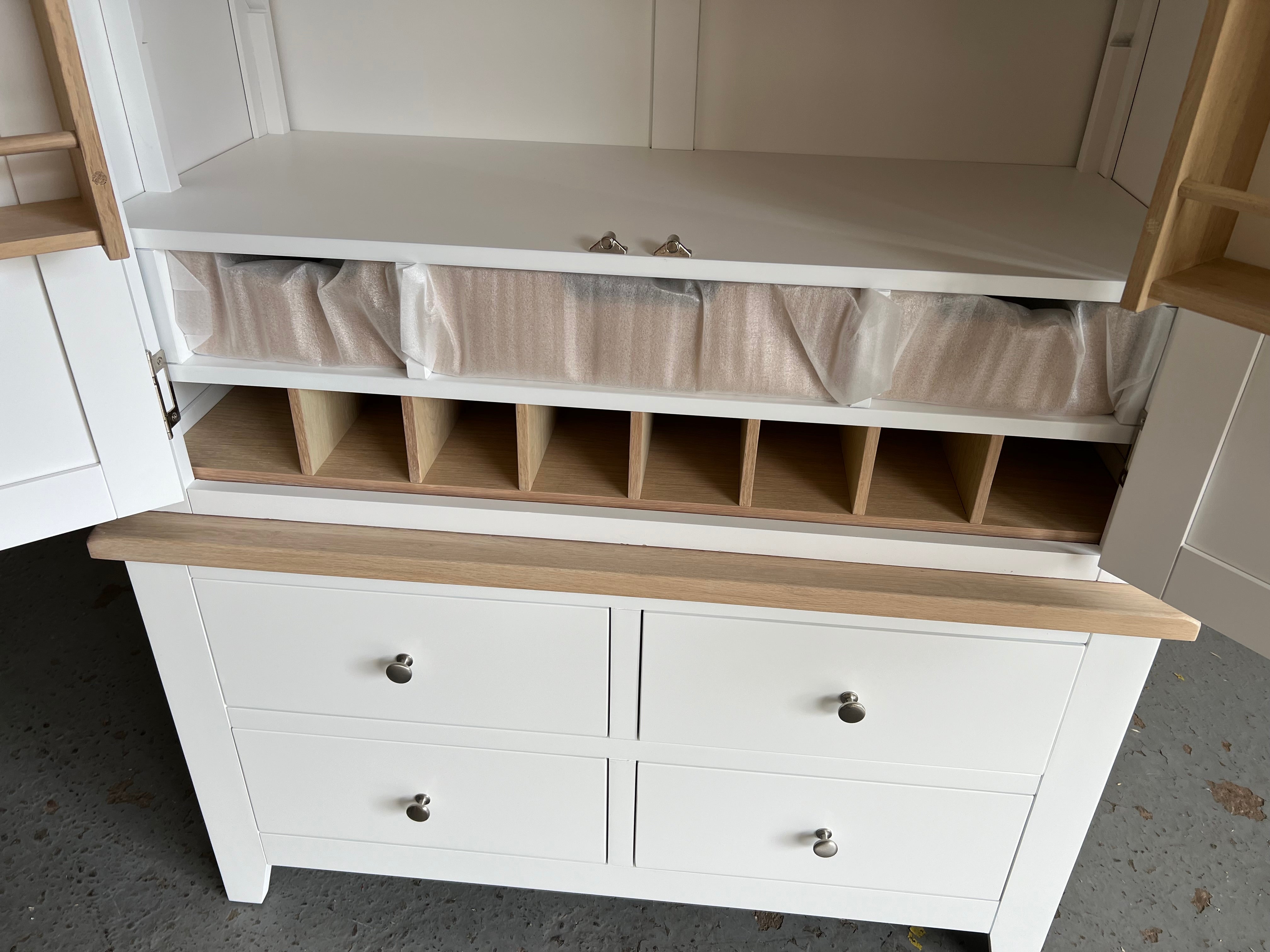 CHESTER PURE WHITE Double Larder Quality Furniture Clearance Ltd
