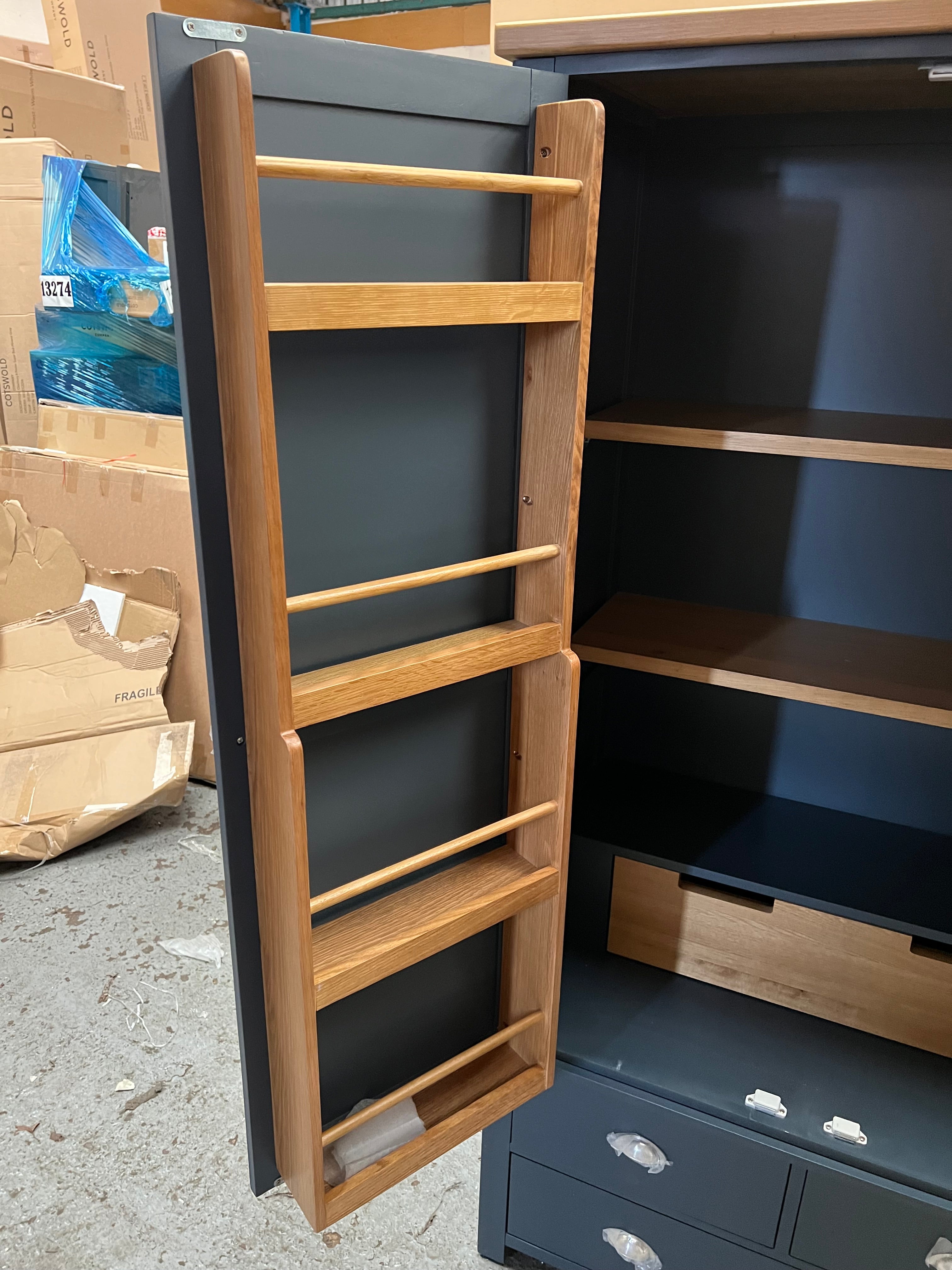 Hampshire ‘Country Life’ Triple Larder - Blue Quality Furniture Clearance Ltd