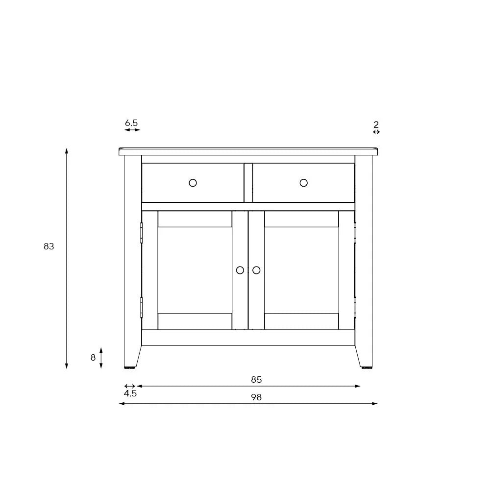 CHESTER PURE WHITE
Small Sideboard Quality Furniture Clearance Ltd