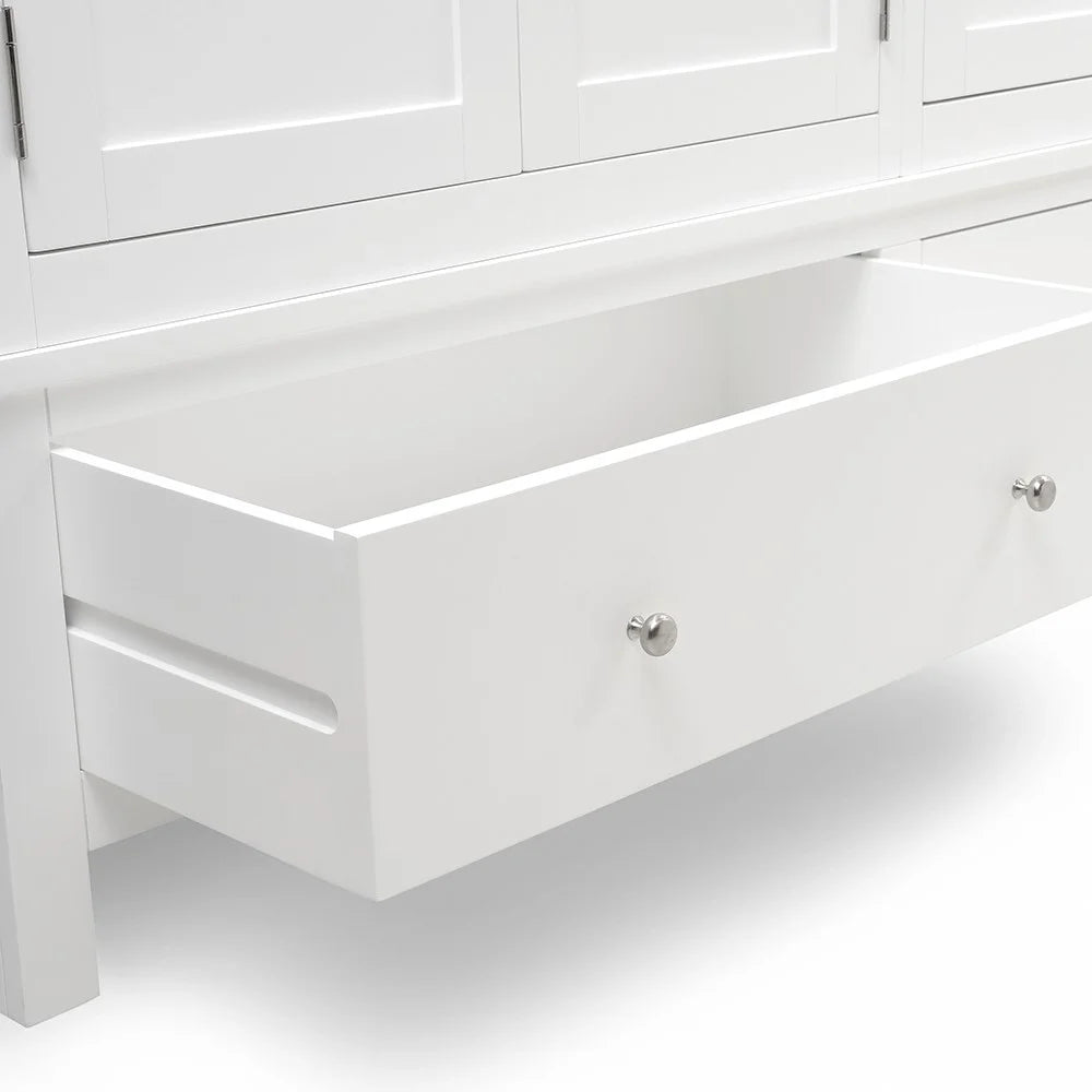 SIMPLY COTSWOLD PURE WHITE Triple Wardrobe Quality Furniture Clearance Ltd