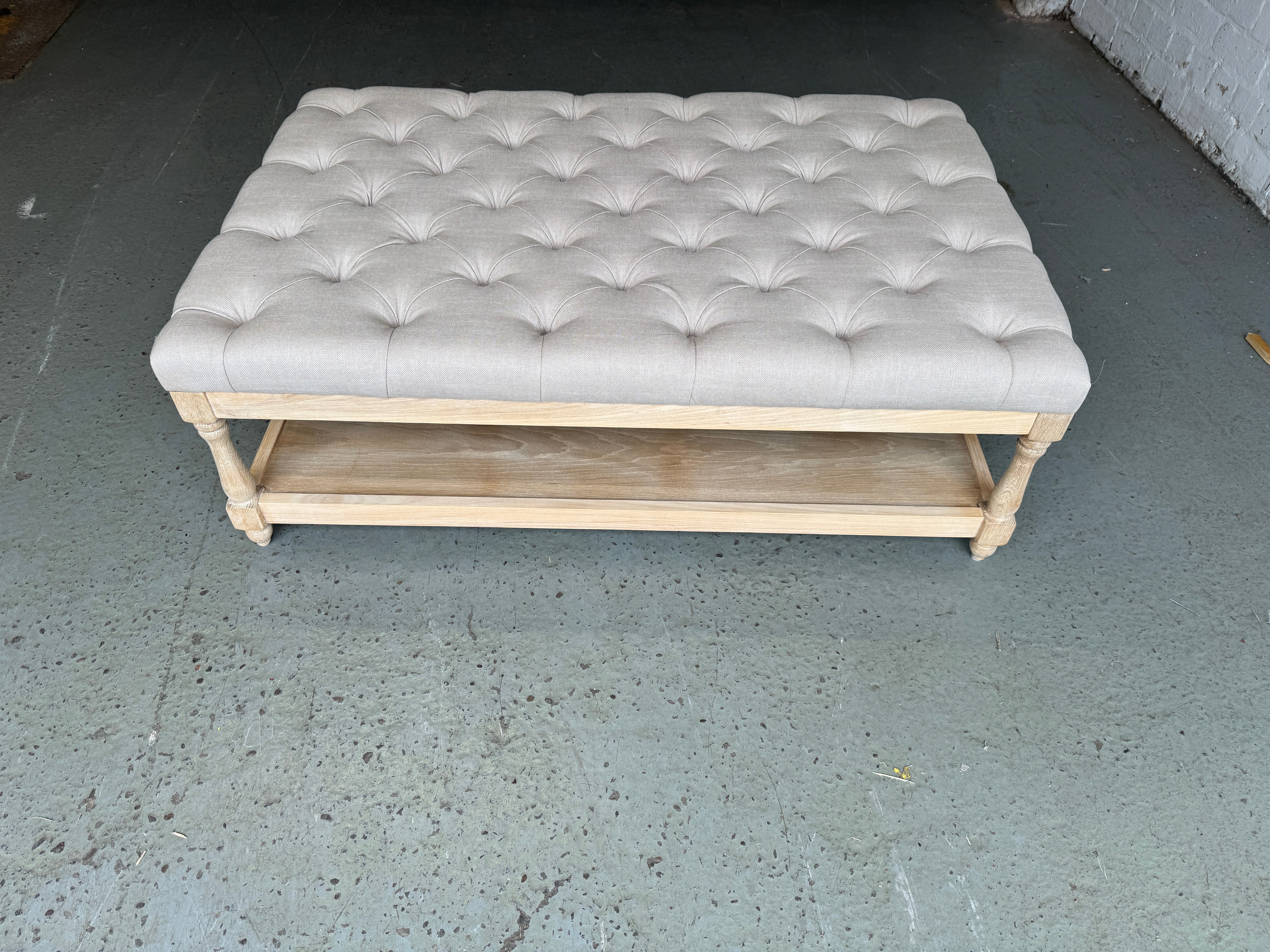 CLOVER
Rectangular Coffee Table with Shelf- Stone Linen Quality Furniture Clearance Ltd