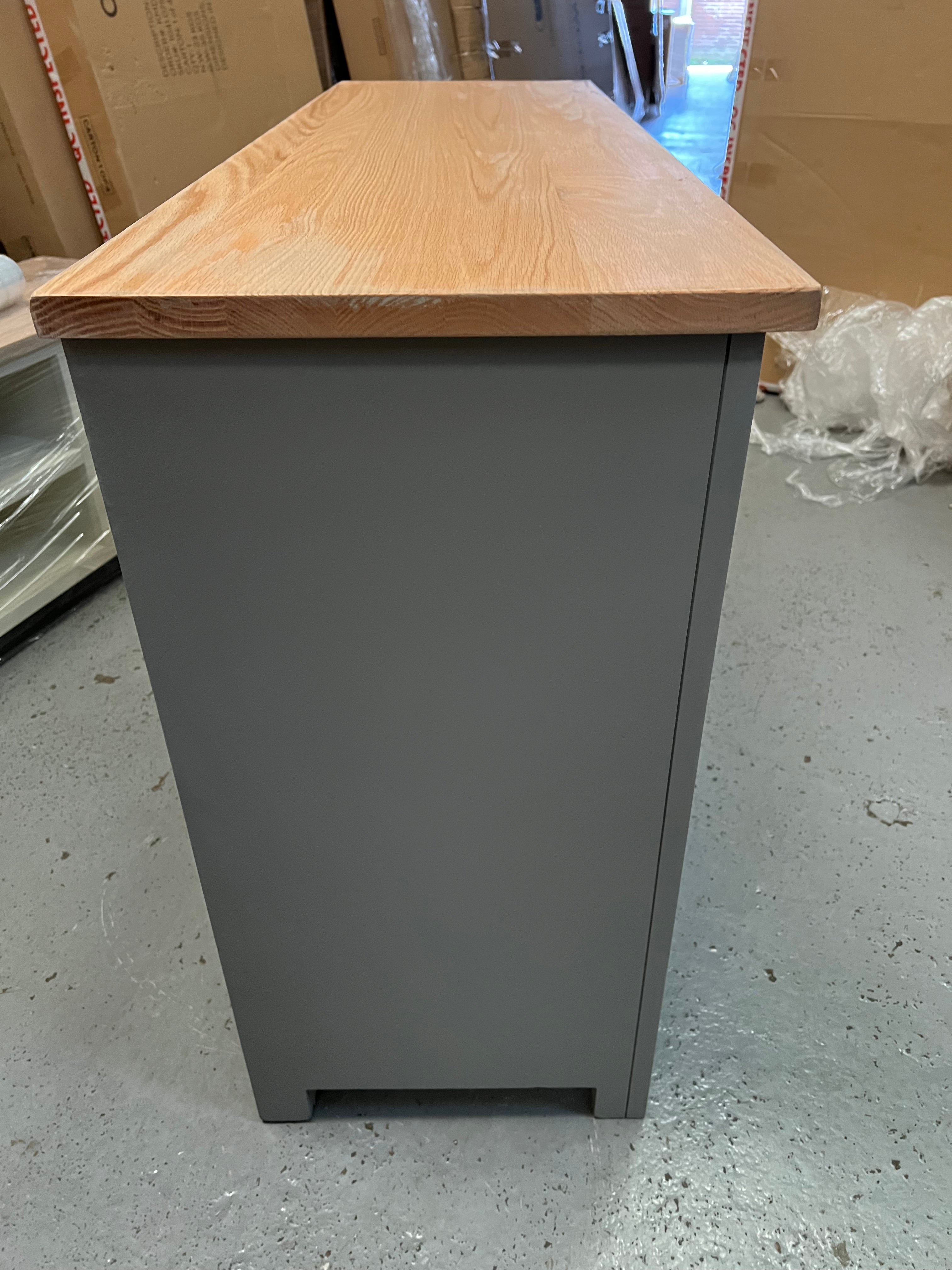 Storm Grey 6 Drawer Low and Wide Chest/sideboard. furniture delivered