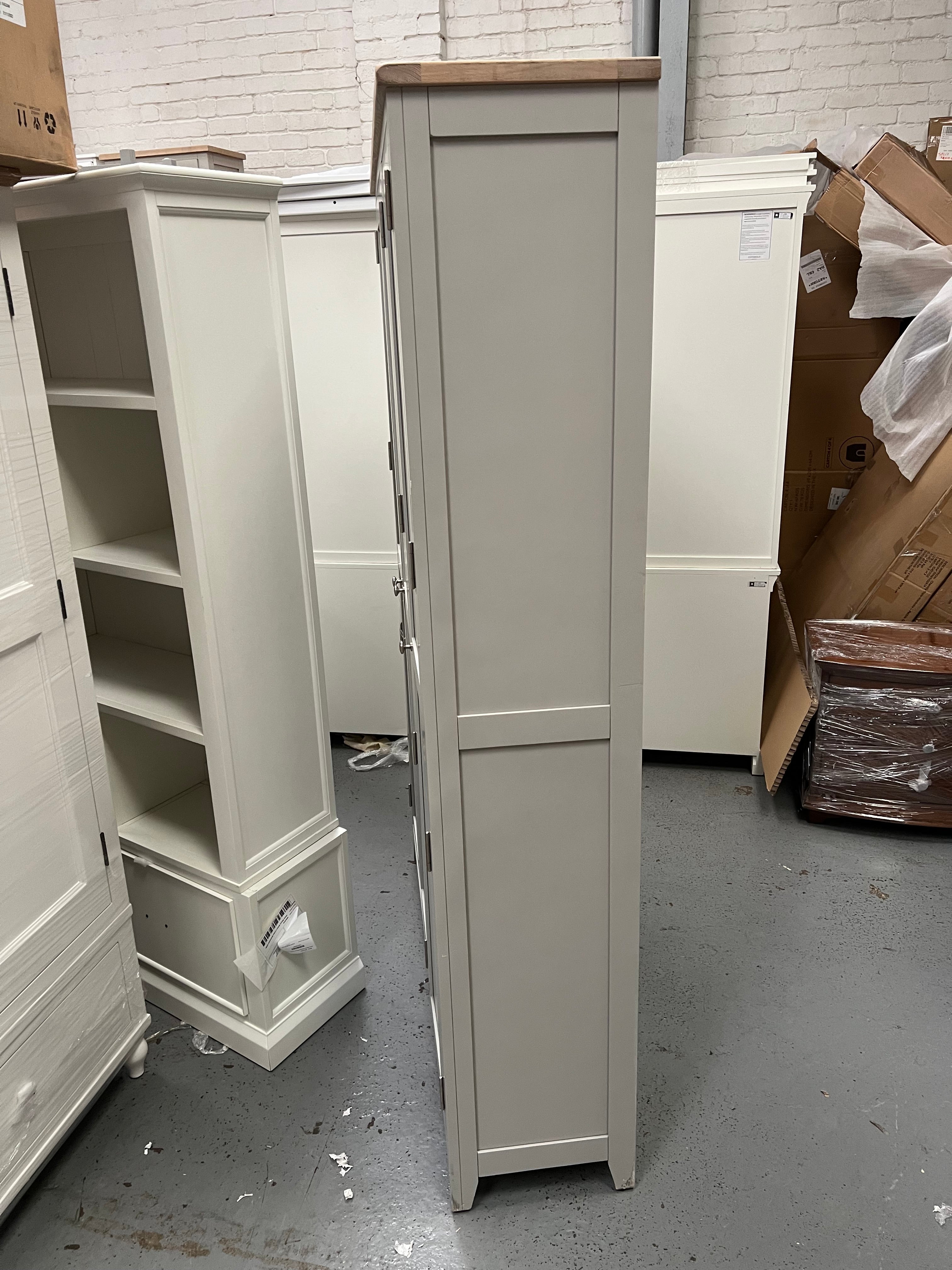 Chester Dove Grey 3 Door Hallway Cloakroom Quality Furniture Clearance Ltd
