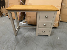 Load image into Gallery viewer, Lundy Stone Grey Single Pedestal Dressing Table Quality Furniture Clearance Ltd
