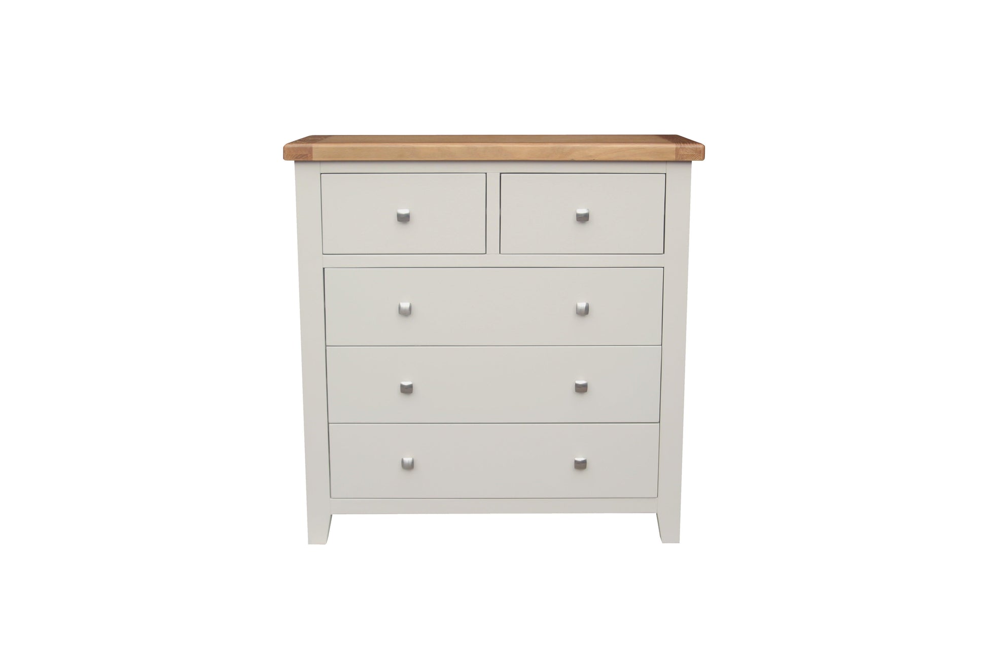 HAMPSHIRE 2 OVER 3 DRAWER CHEST – GREY/OAK Quality Furniture Clearance Ltd