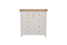 Load image into Gallery viewer, HAMPSHIRE 2 OVER 3 DRAWER CHEST – GREY/OAK Quality Furniture Clearance Ltd
