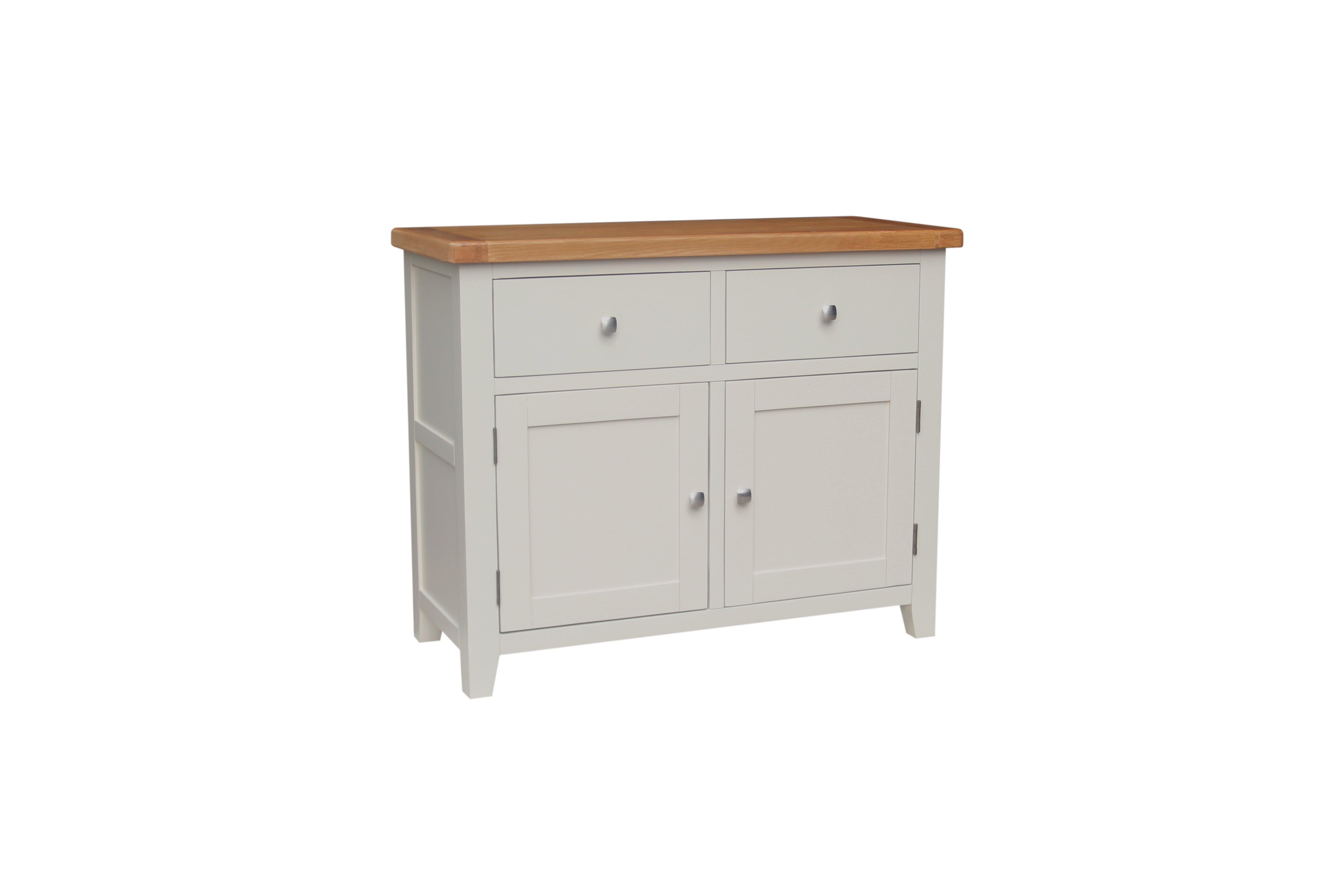 HAMPSHIRE SMALL SIDEBOARD – GREY/OAK Quality Furniture Clearance Ltd