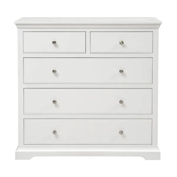FAIRFORD SOFT WHITE
5 Drawer Chest Quality Furniture Clearance Ltd