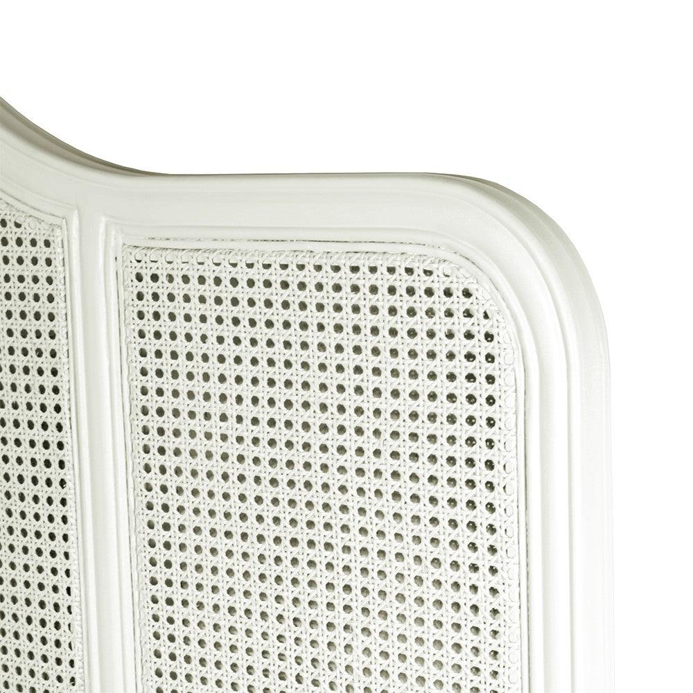 CHANTILLY WARM WHITE 6ft Superking size Rattan Bed Quality Furniture Clearance Ltd