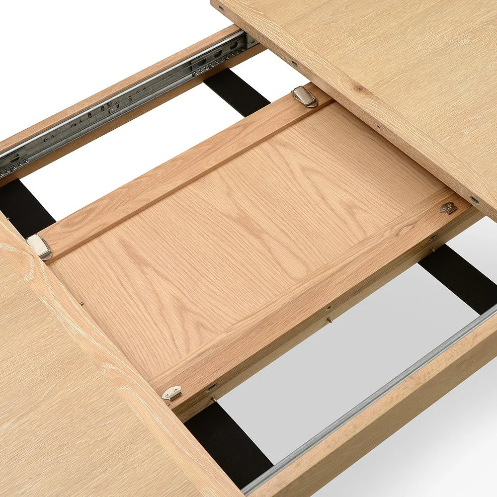 INGLESHAM WHITEWASH OAK 6-10 Seater Extending Dining Table Quality Furniture Clearance Ltd