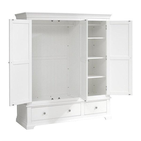 CHANTILLY WARM WHITE Triple Wardrobe Quality Furniture Clearance Ltd