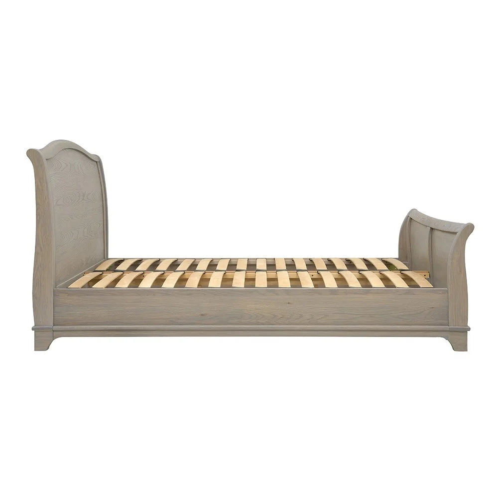 WINCHCOMBE SMOKED OAK Double Sleigh Bed Quality Furniture Clearance Ltd