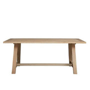 INGLESHAM WHITEWASH OAK
6 Seater Trestle Dining Table Quality Furniture Clearance Ltd