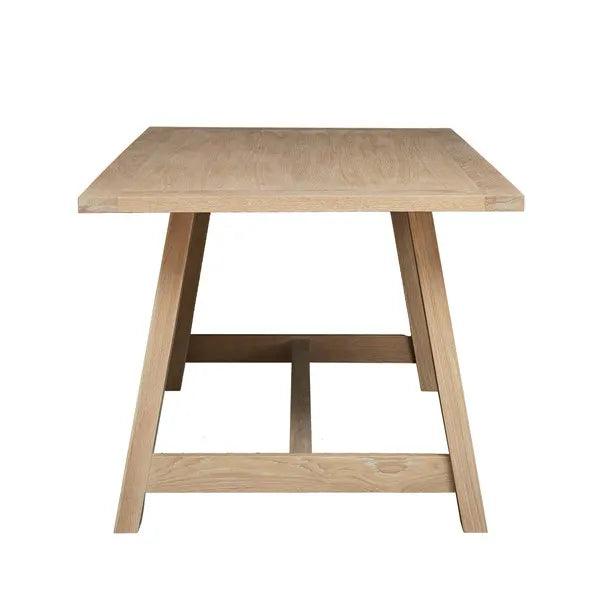INGLESHAM WHITEWASH OAK
6 Seater Trestle Dining Table Quality Furniture Clearance Ltd